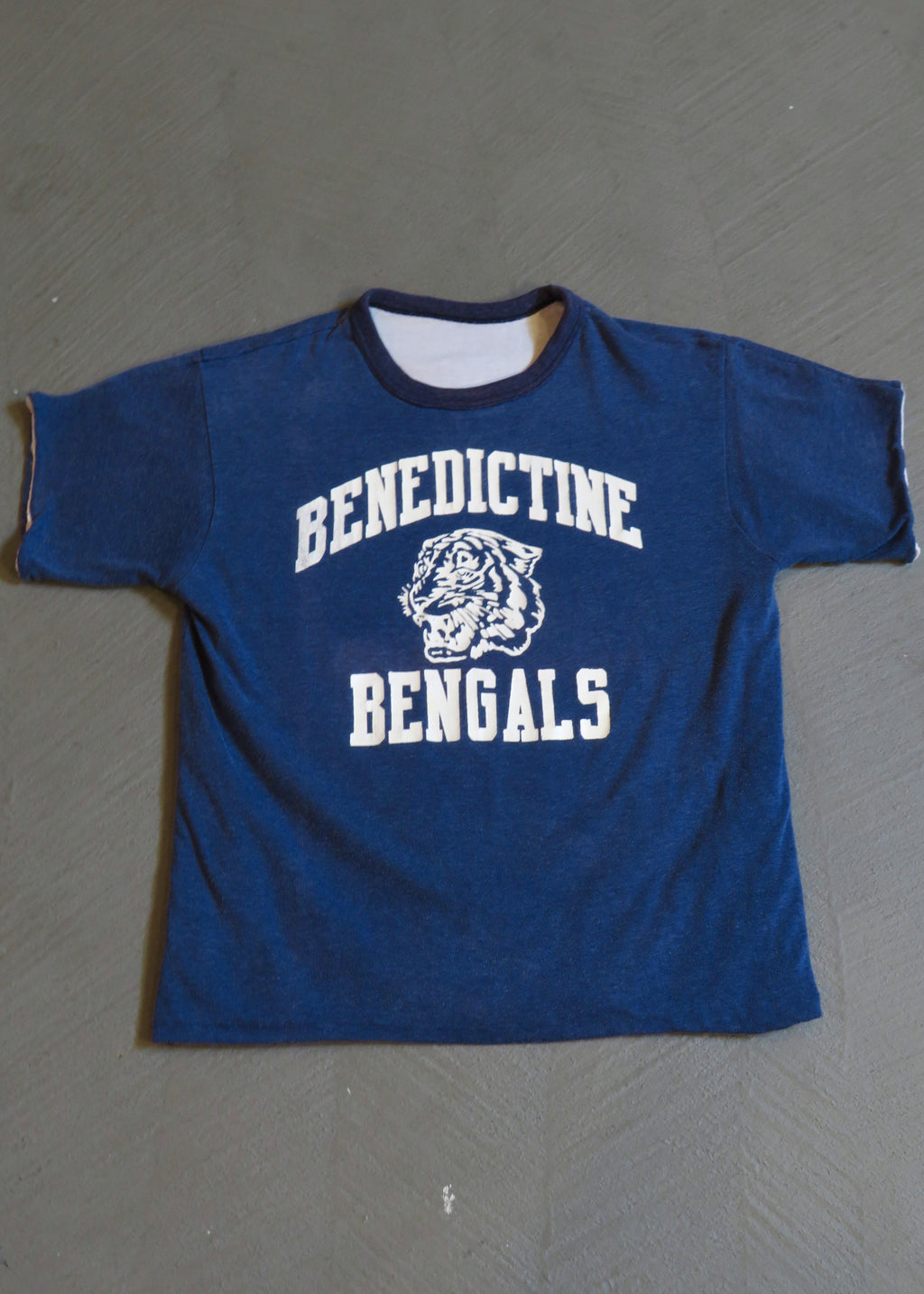 1980s Benedictine Bengals Reversible Gym T-Shirt | M