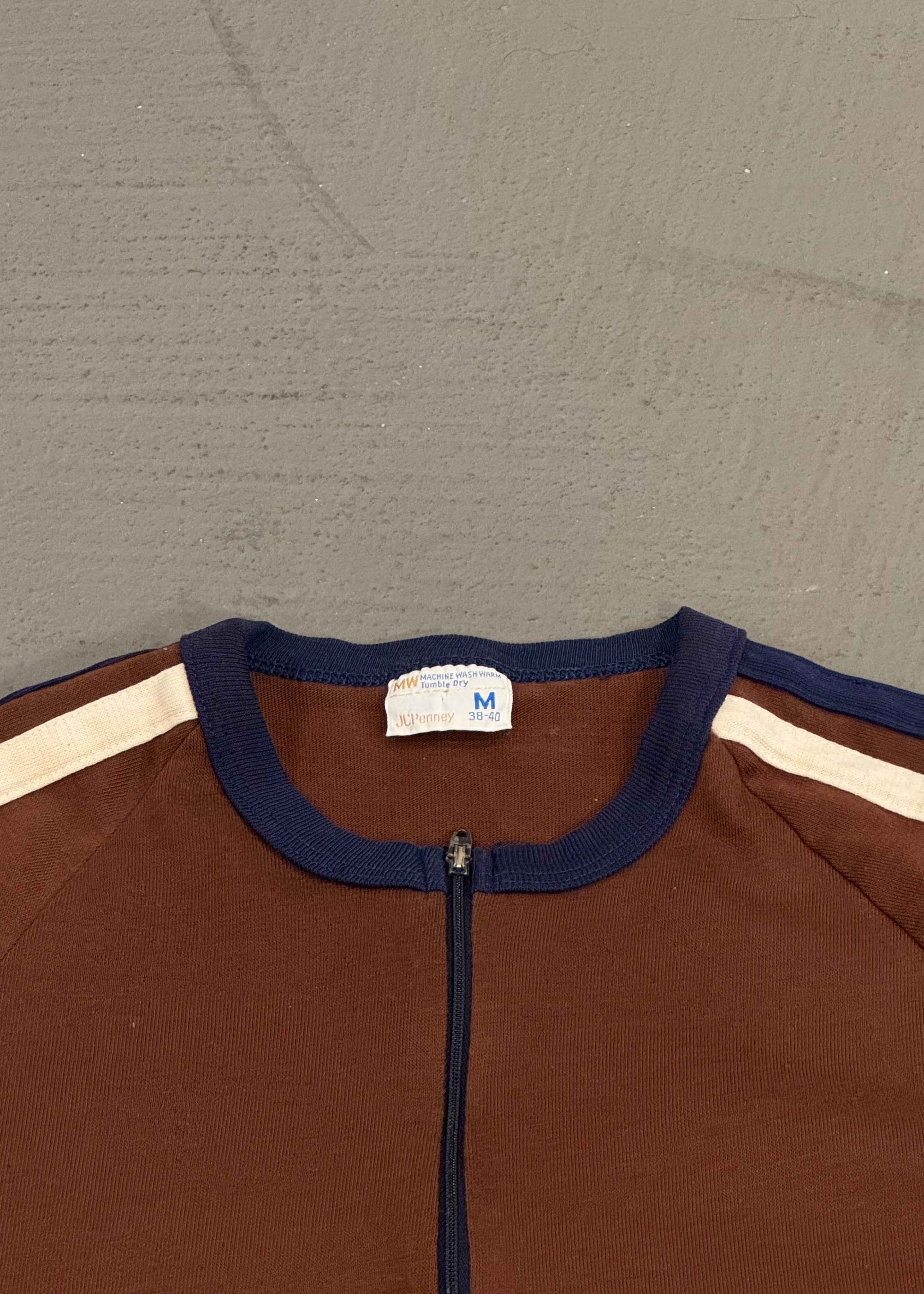 1970s Quarter Zip Ringer T-Shirt