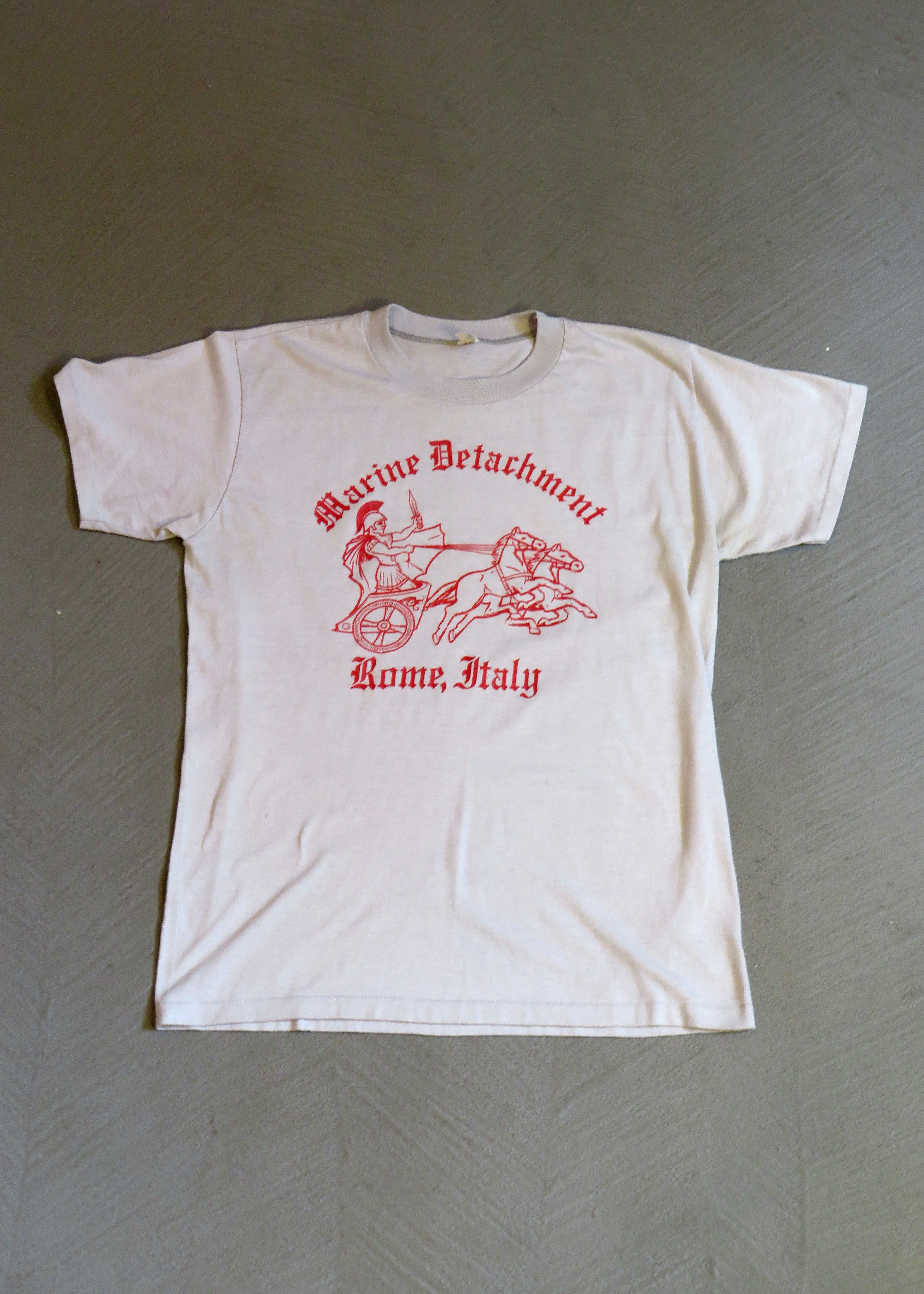 1980s Marine Detachment Rome Italy Chariot T-Shirt
