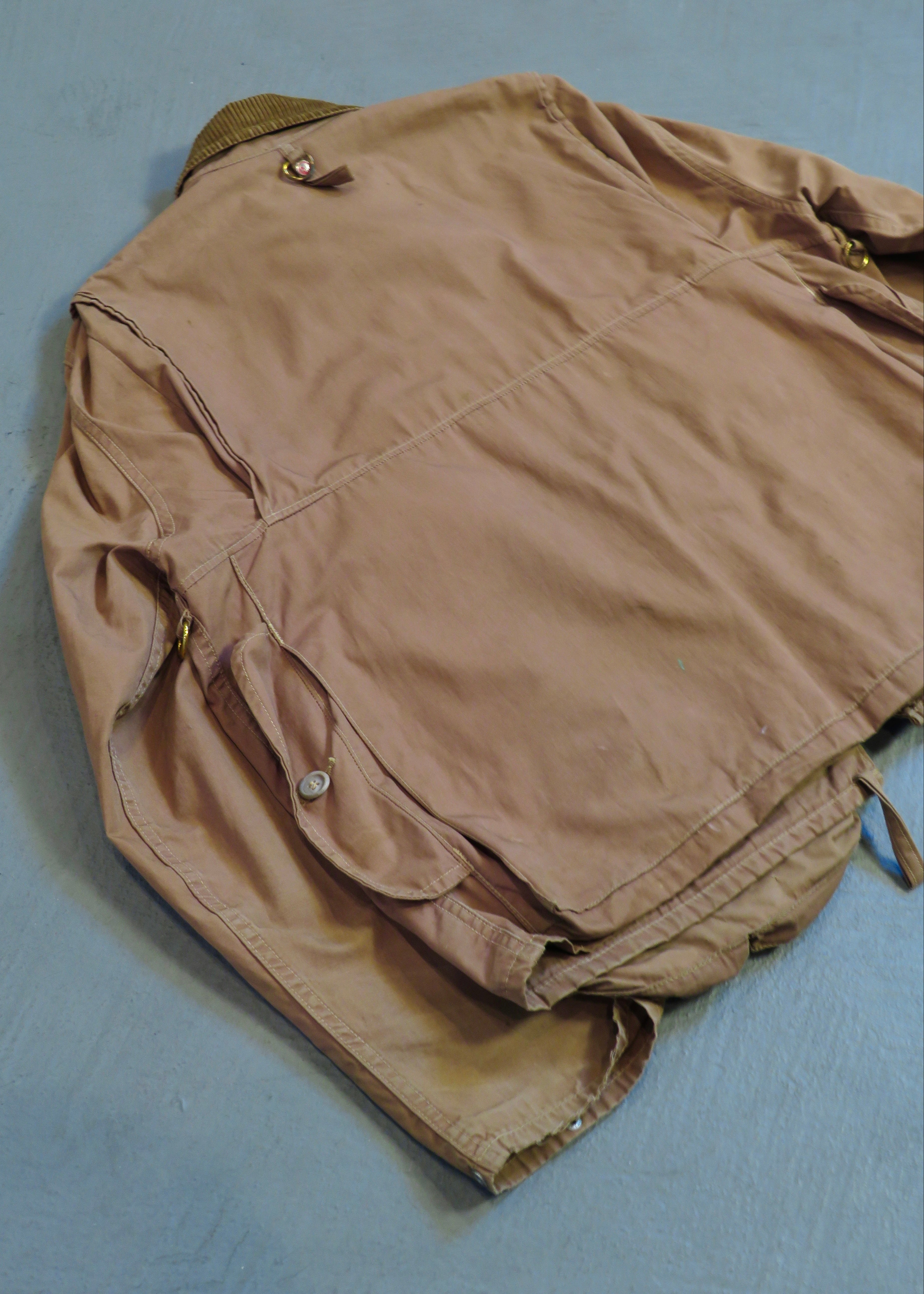 Vintage 1960s Ideal Products Brown Cotton Cropped Fly Fishing Jacket