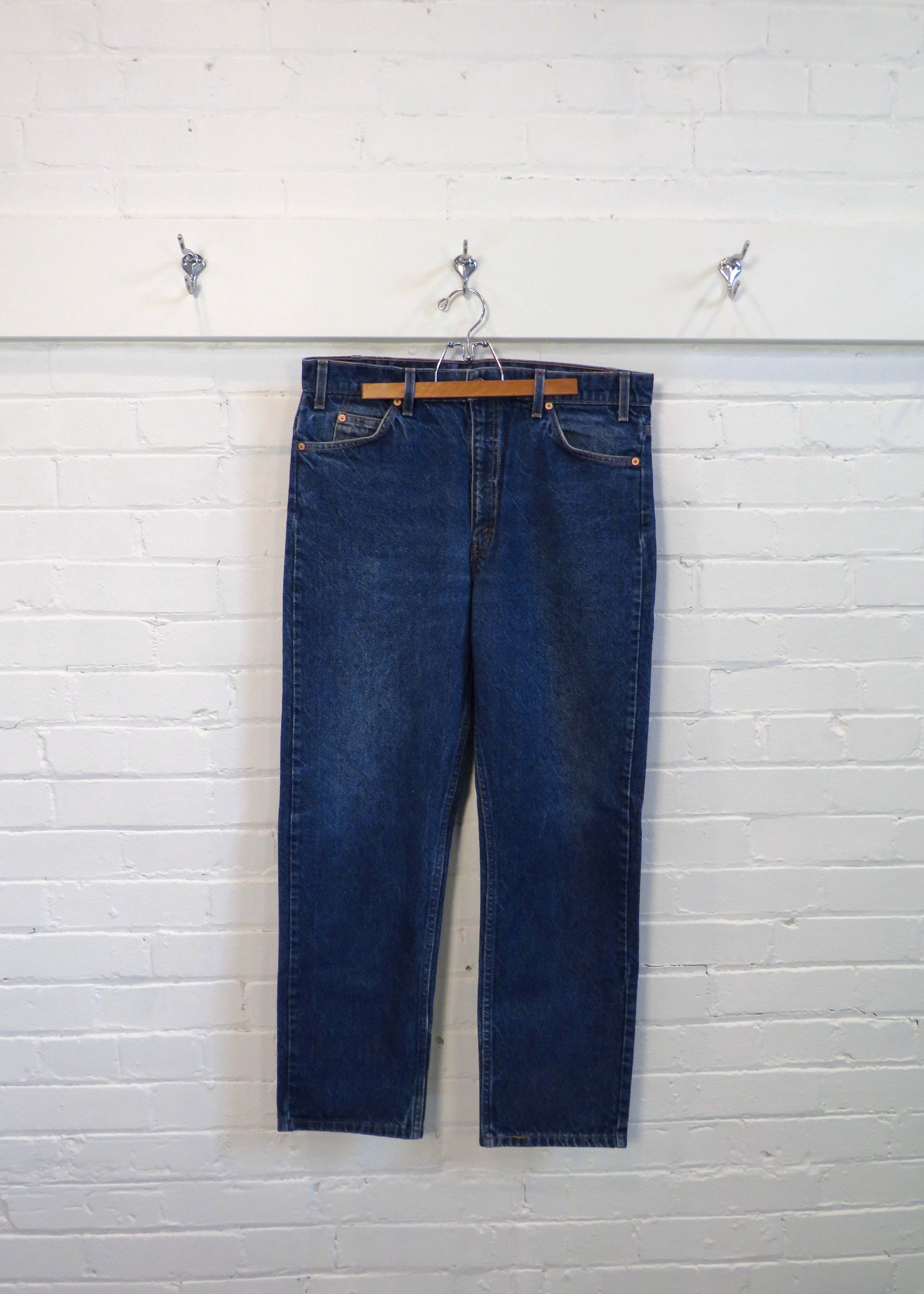 1990s Levi's 505 Orange Tab Dark Wash Jeans