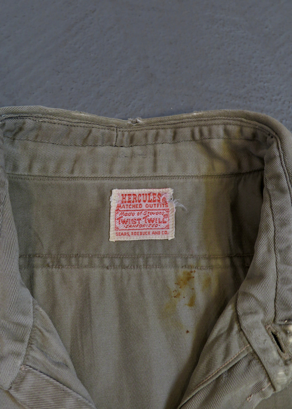 1950s Paint Splattered Short Sleeved Work Shirt