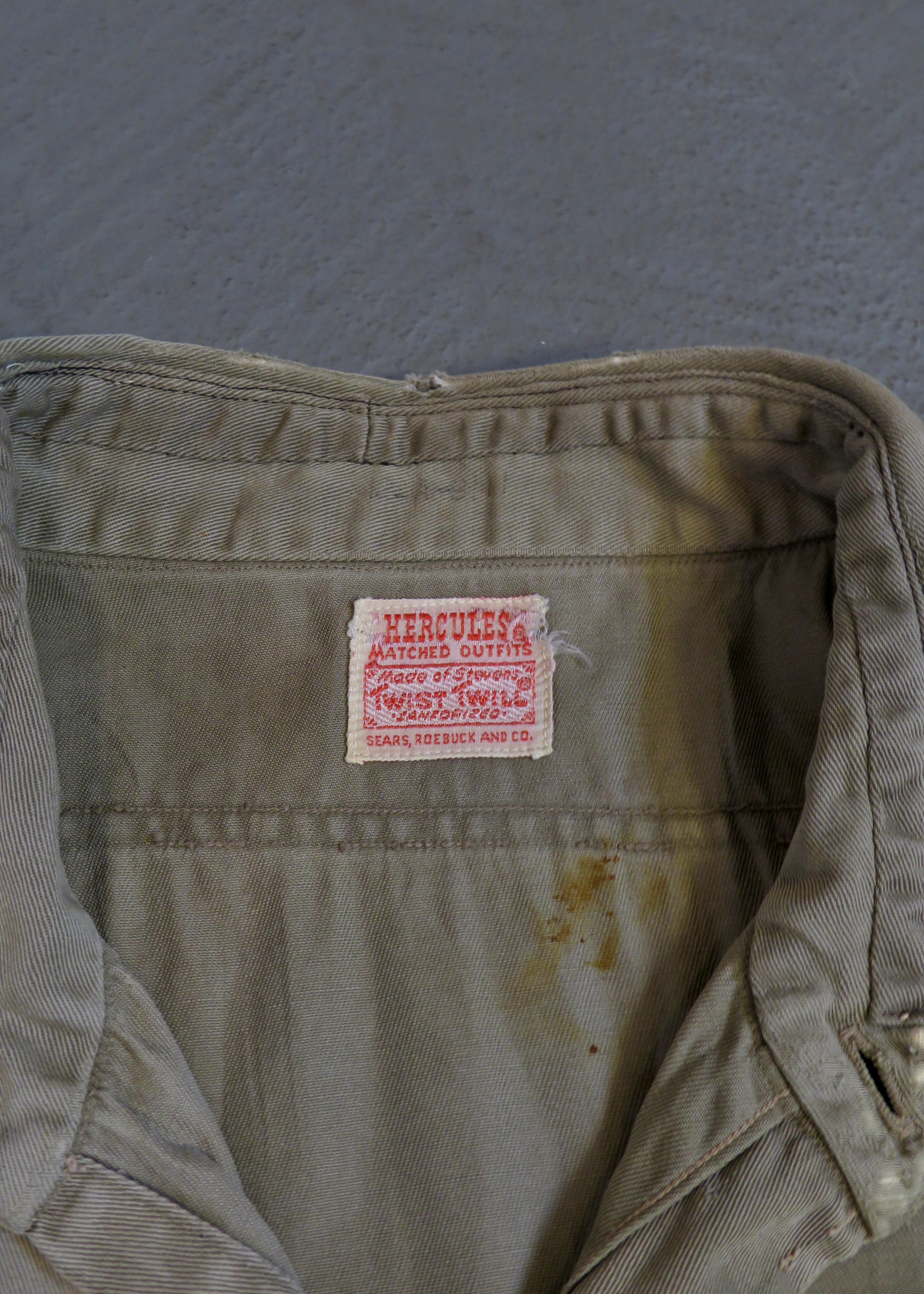 1950s Paint Splattered Short Sleeved Work Shirt