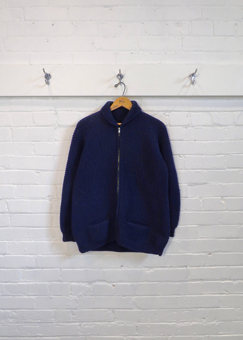 1960s Plain Textured Cowichan Cardigan