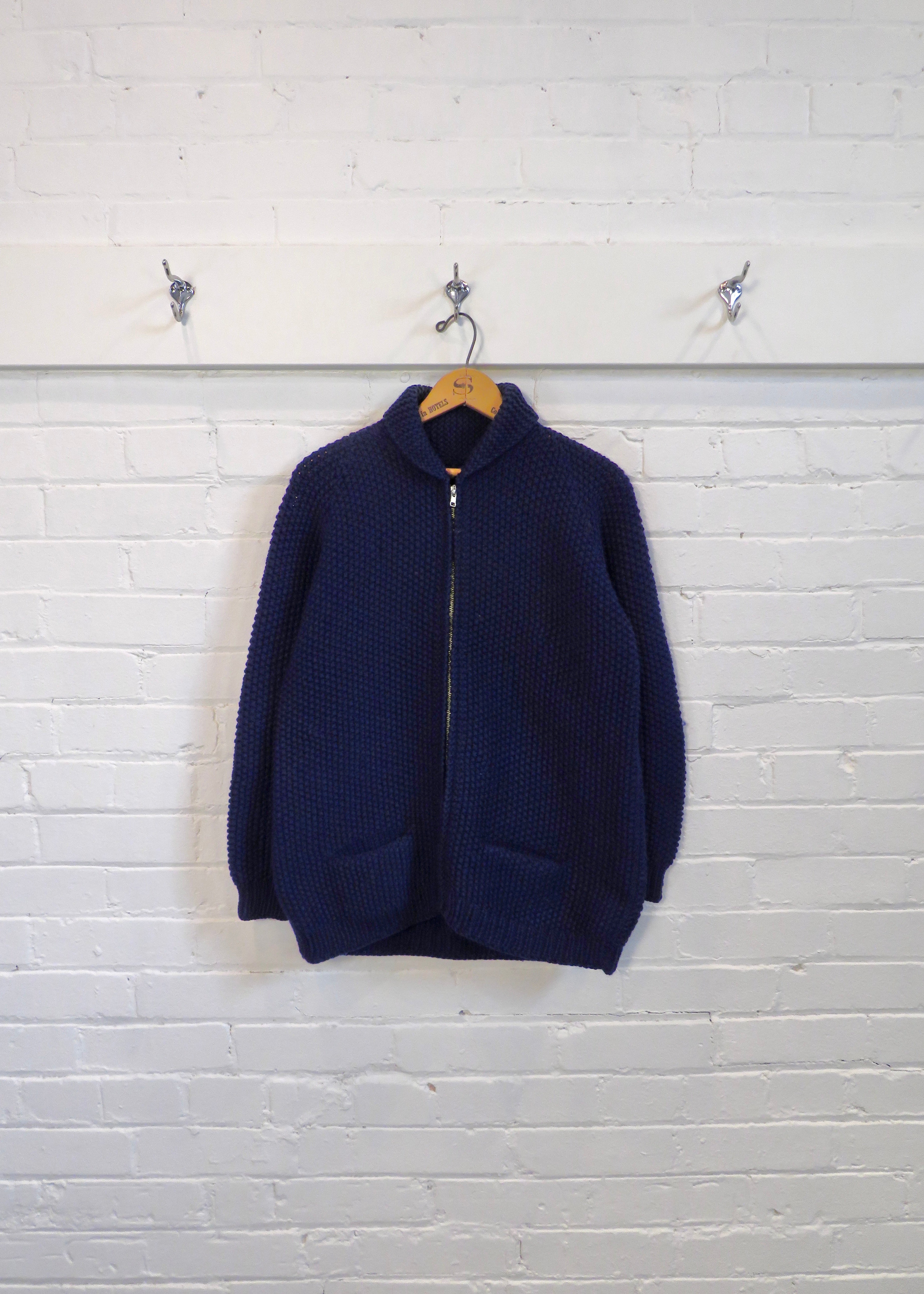 1960s Plain Textured Cowichan Cardigan