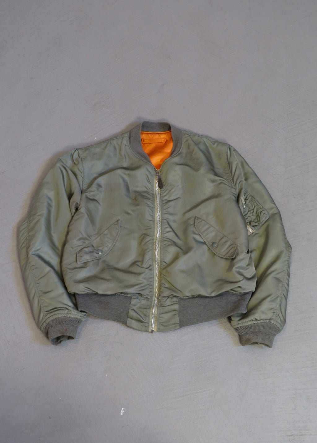 1970s Alpha Industries U.S. Military L-2B Satin Reversible Bomber Jacket