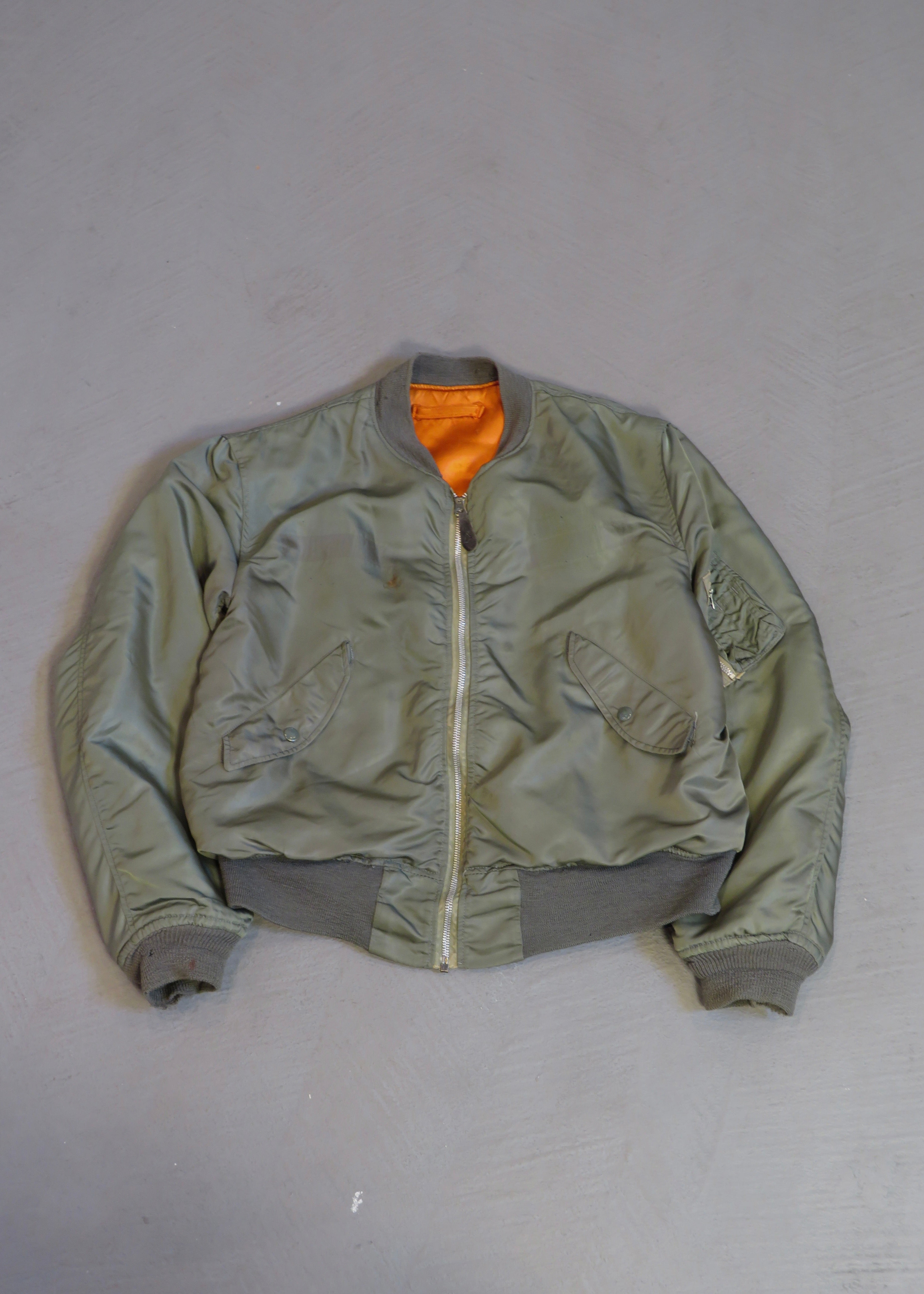1970s Alpha Industries U.S. Military L-2B Satin Reversible Bomber Jacket