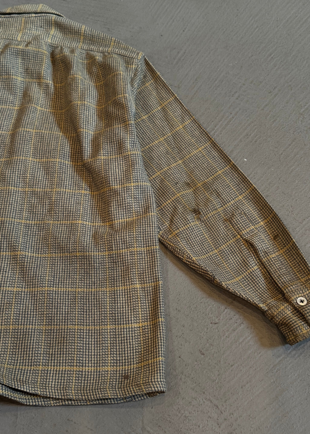1940s Wool Houndstooth Overshirt