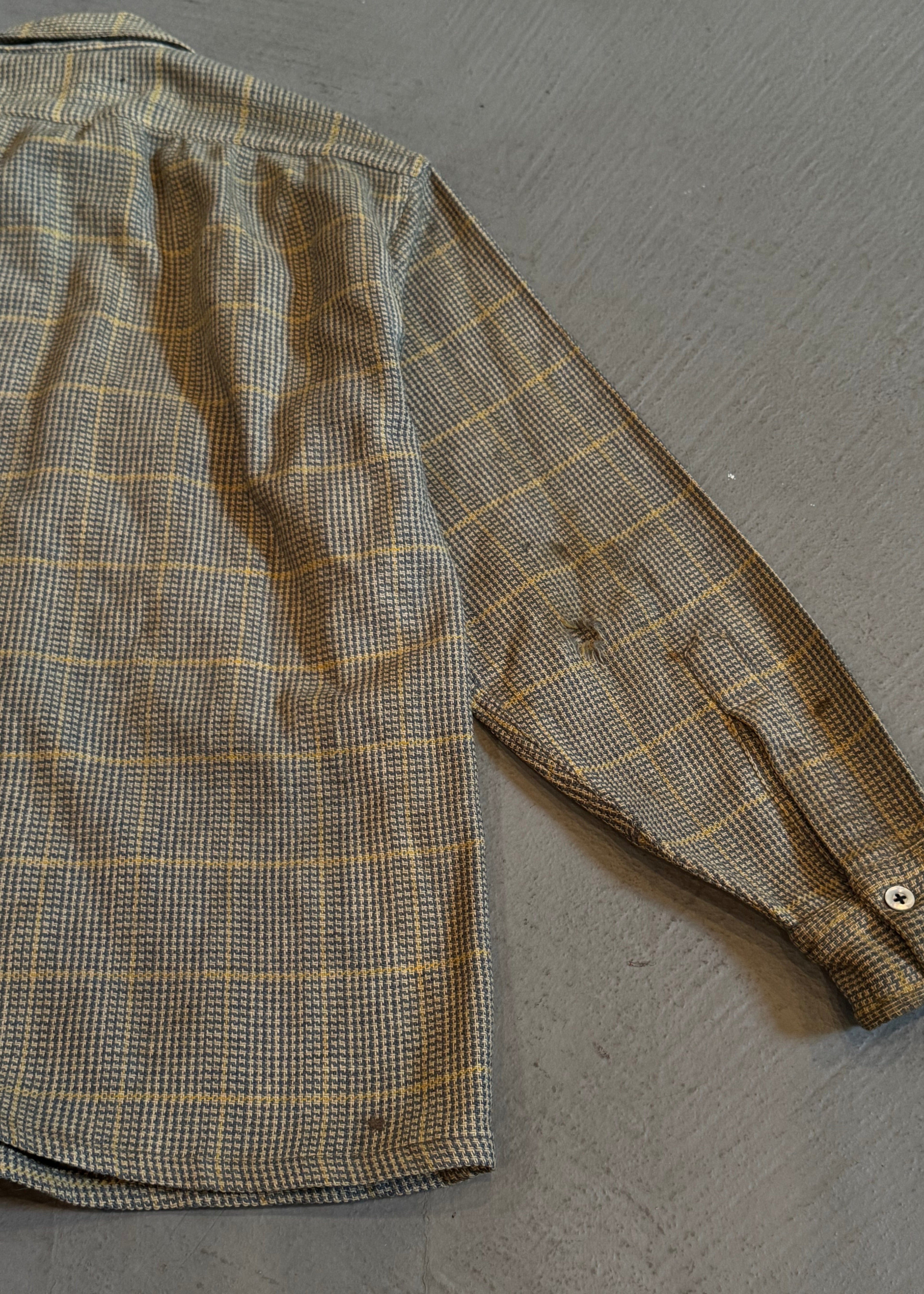 1940s Wool Houndstooth Overshirt