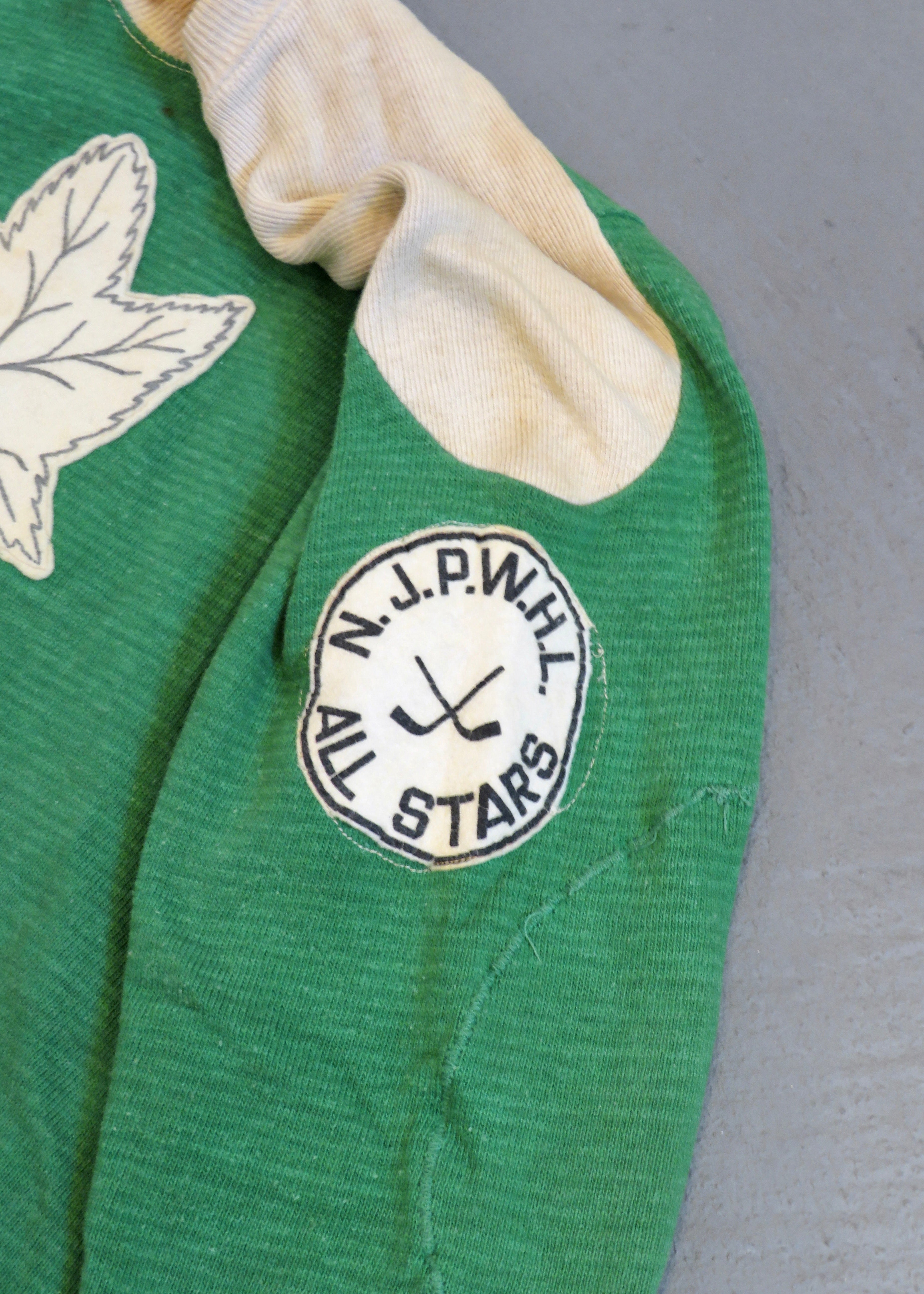 Vintage 1930s/1940s New Jersey Peewee Hockey Cotton Jersey