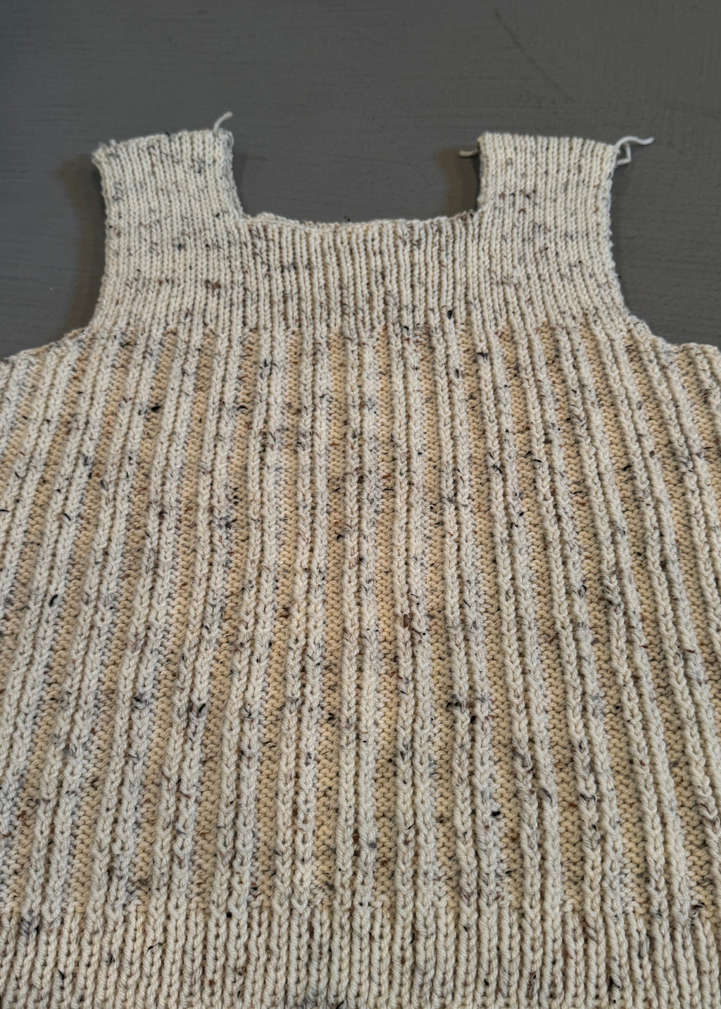 1980s Hand Knit Flecked Sweater Vest