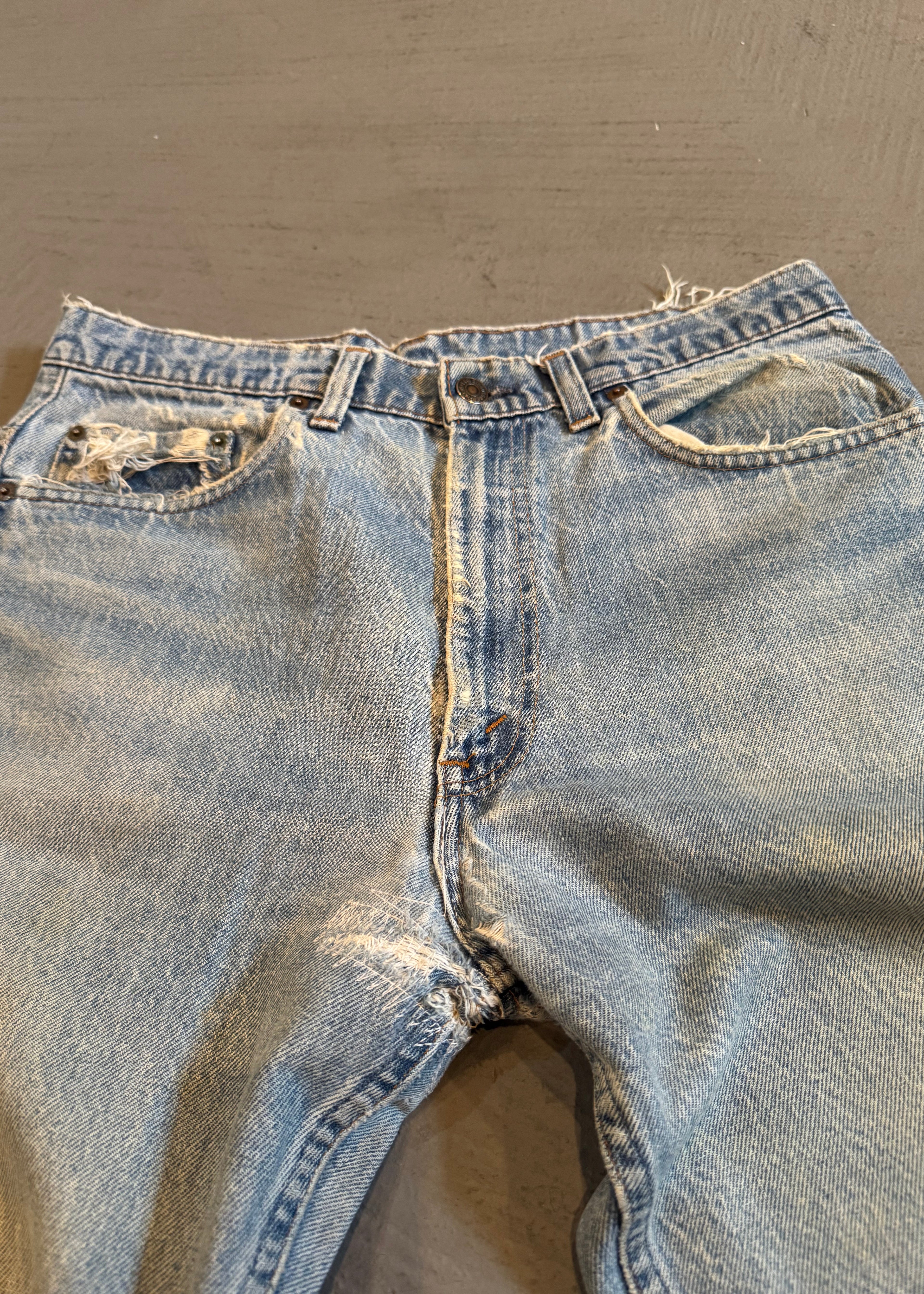 1990s Levi's 517 Raw Hem Flared Jeans