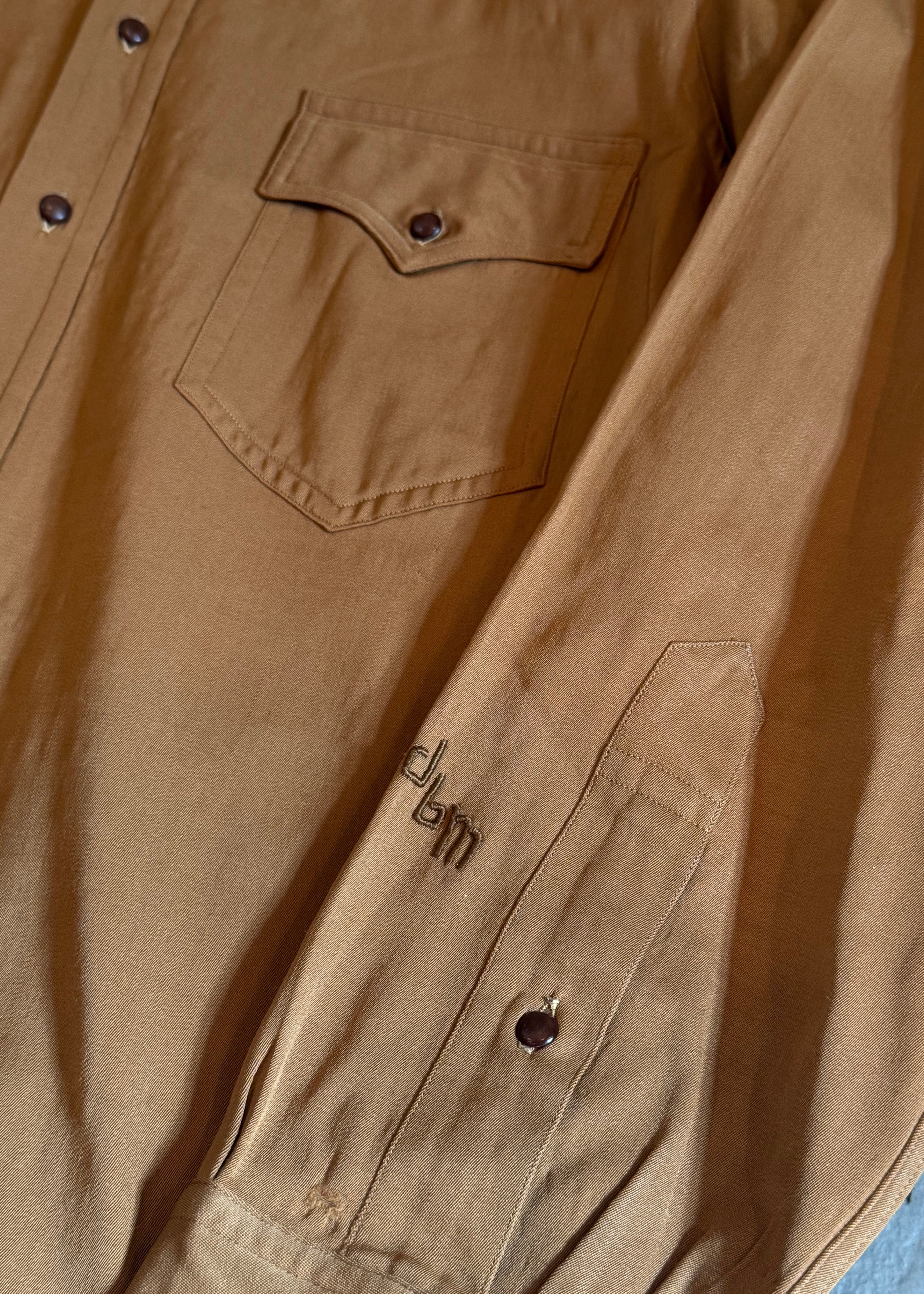 1940s Custom Made Wool Western Shirt