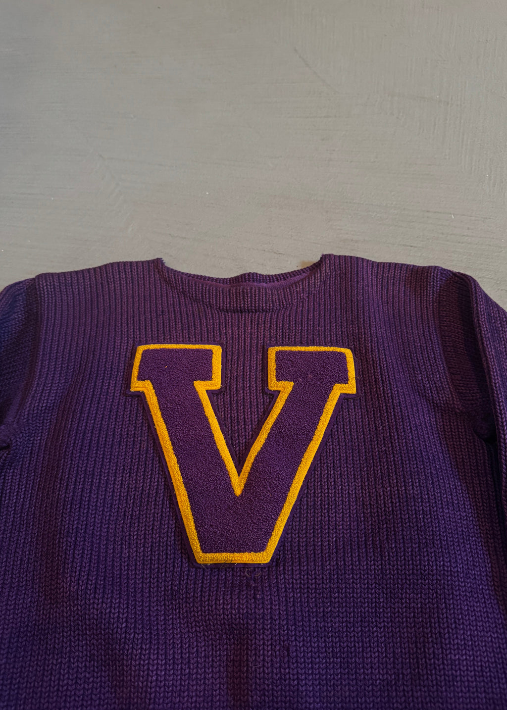 1930s Boat Neck Varsity Sweater
