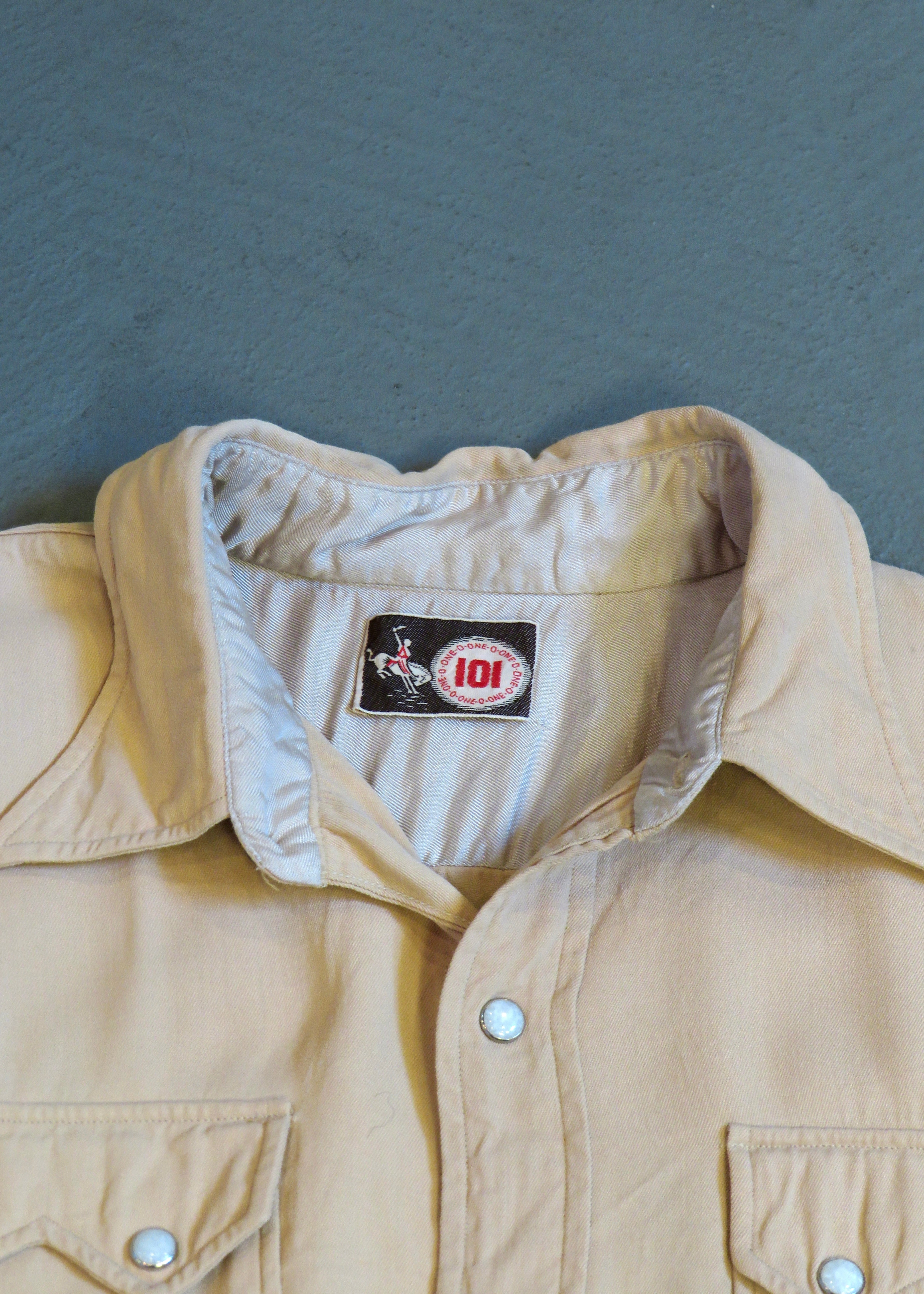 1950s One-O-One 101 Gabardine Pearl Snap Western Shirt