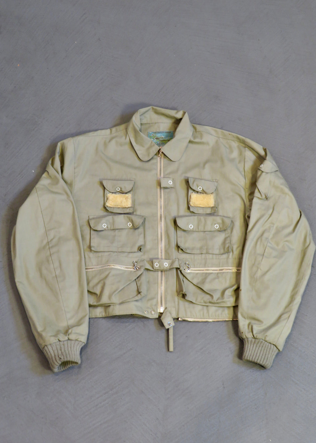 1960s Khaki Cropped Fly Fishing Jacket