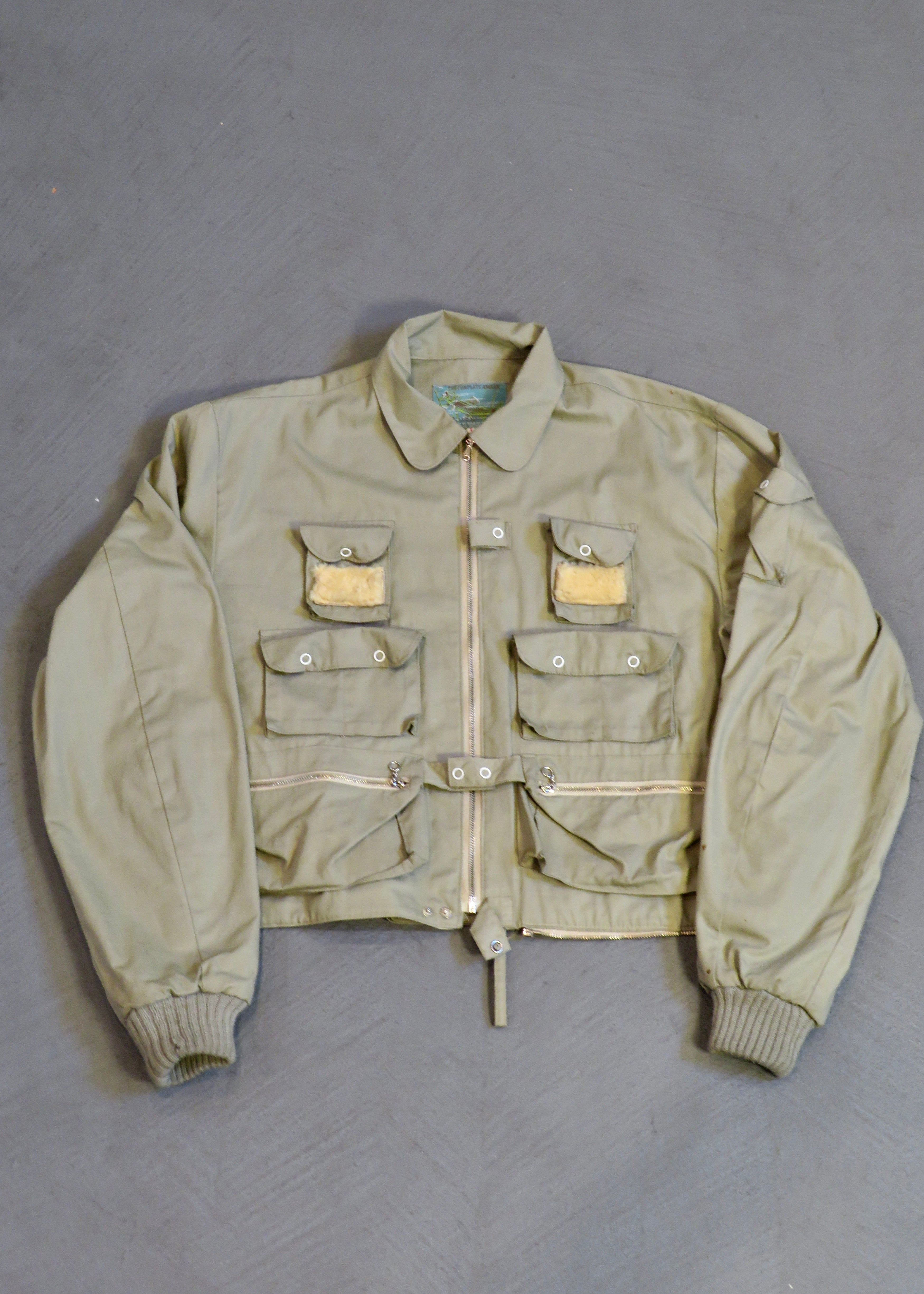 1960s Khaki Cropped Fly Fishing Jacket