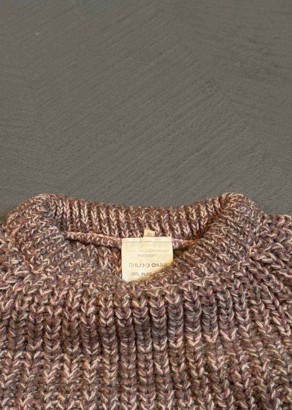 1980s British Chunky Marled Sweater