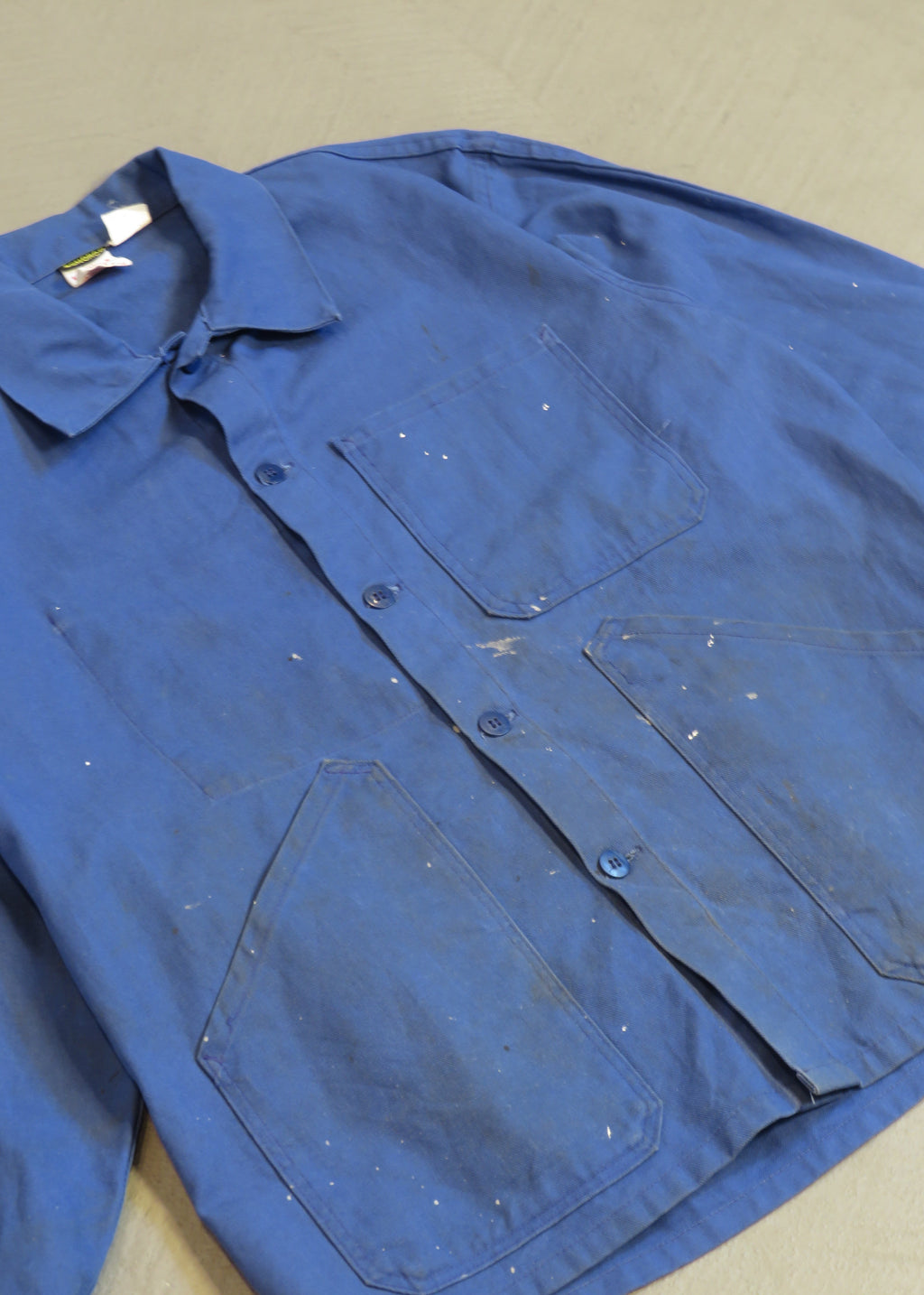 1980s Distressed Blue European Chore Jacket