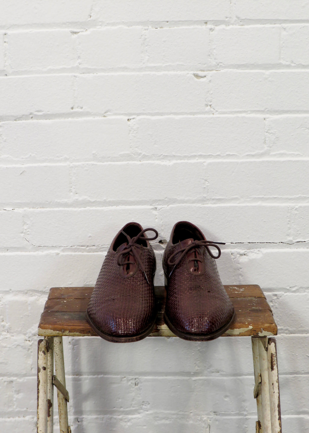 1980s Woven Leather Derbies