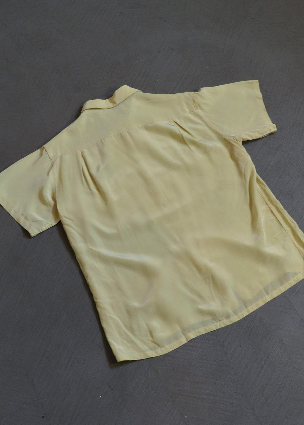 1950s Chartreuse Loop Collar Shirt | L