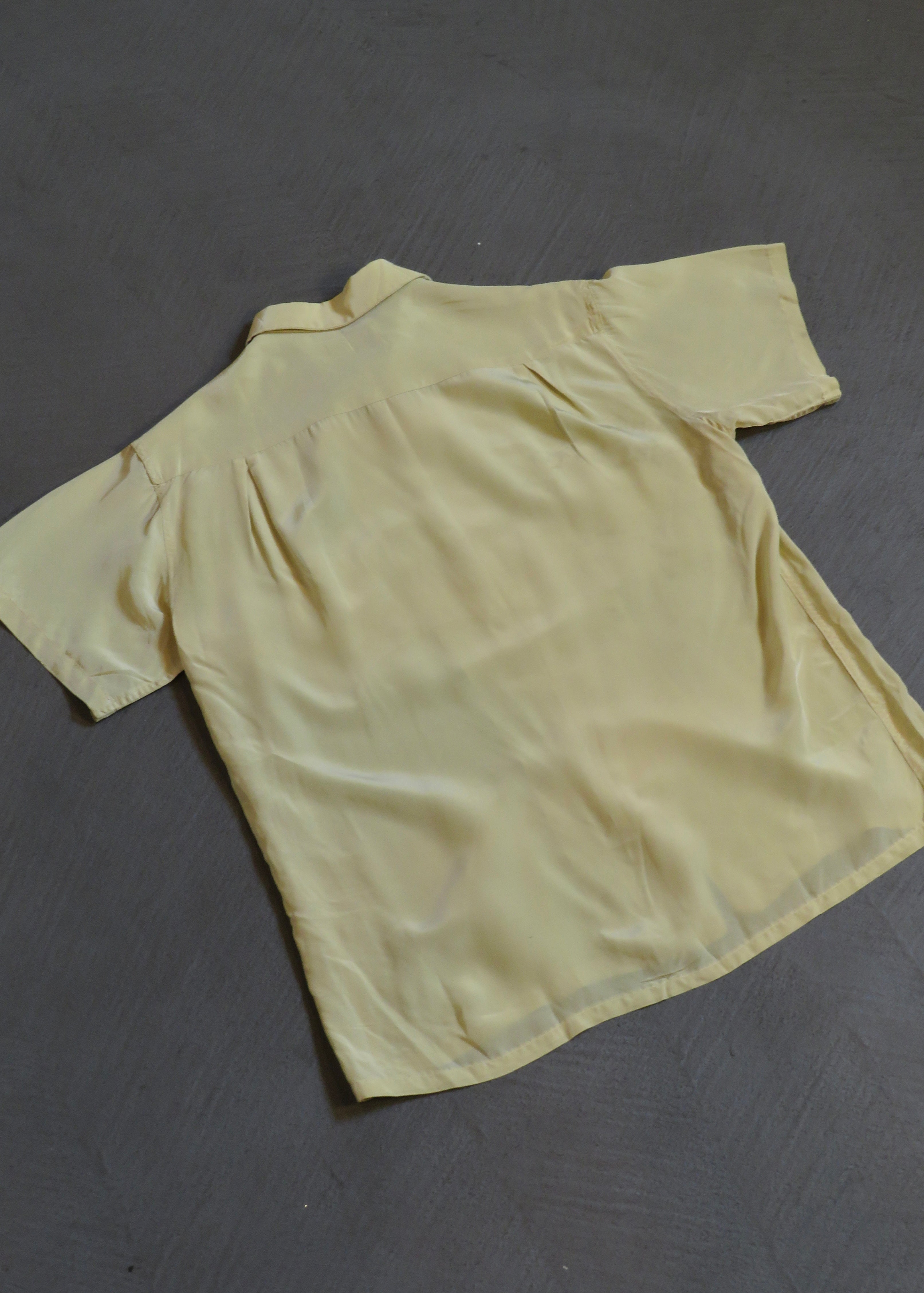 1950s Chartreuse Loop Collar Shirt | L