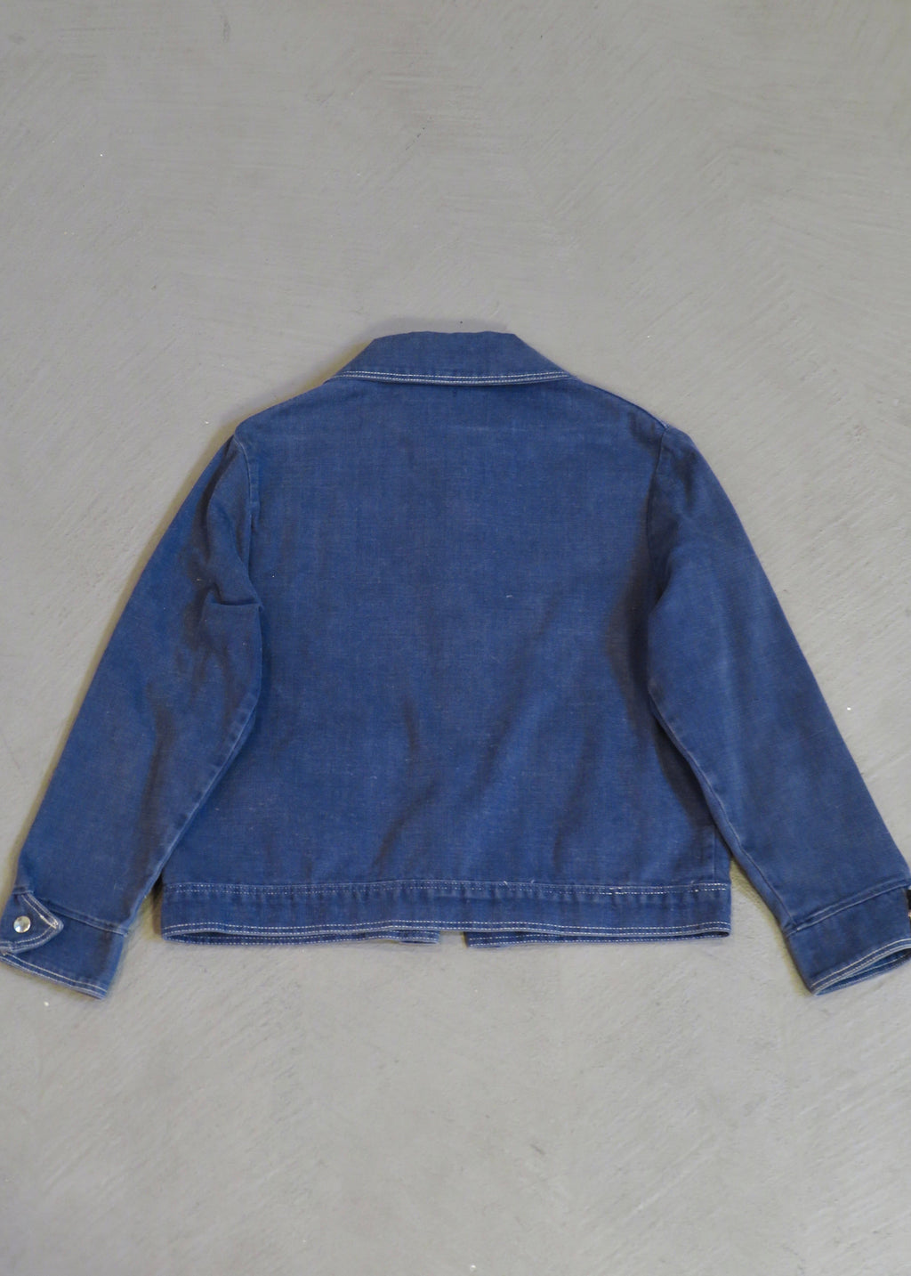 1950s Cropped Navy Moleskin Work Jacket