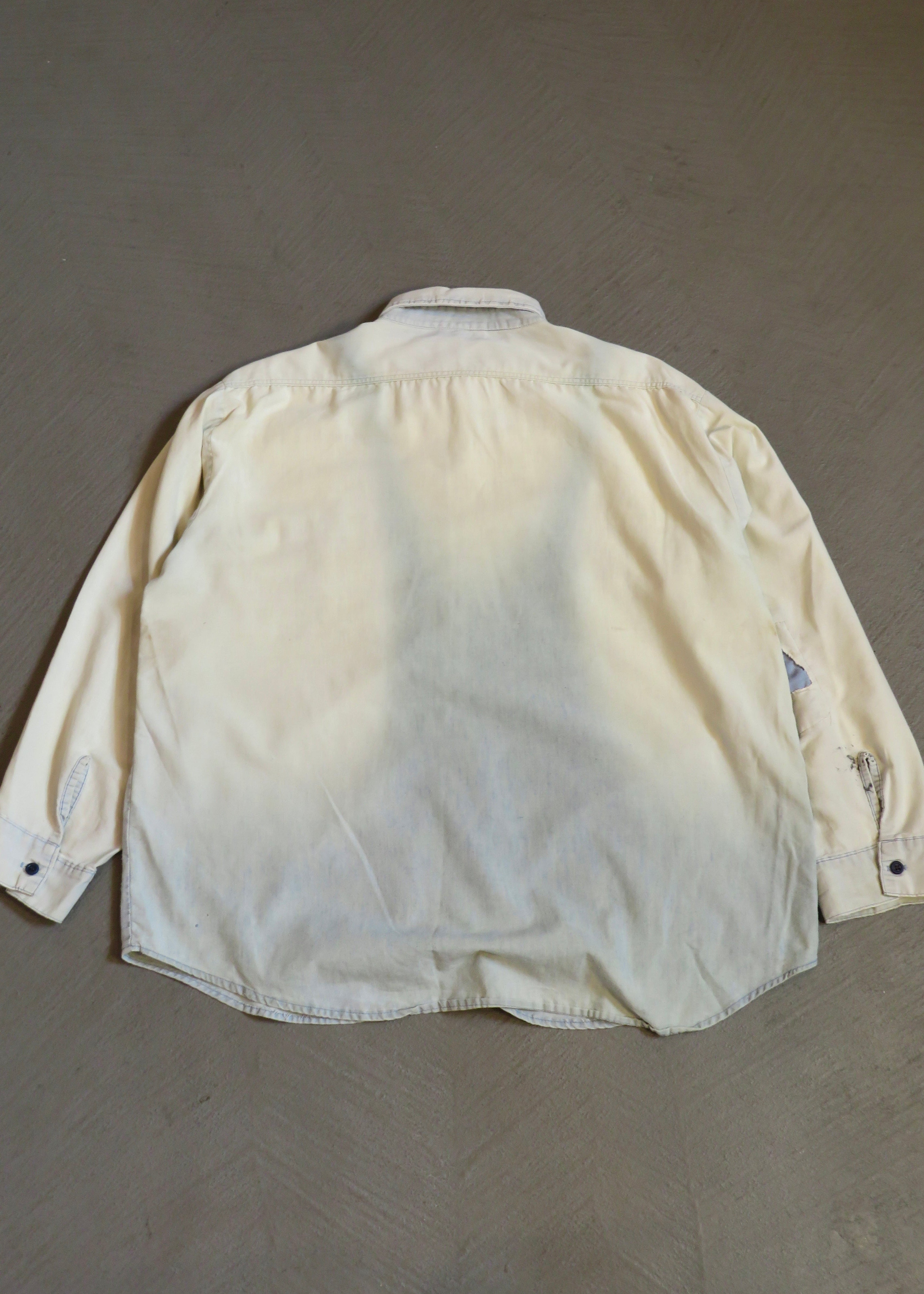 1950s Overalls Faded Chambray Shirt