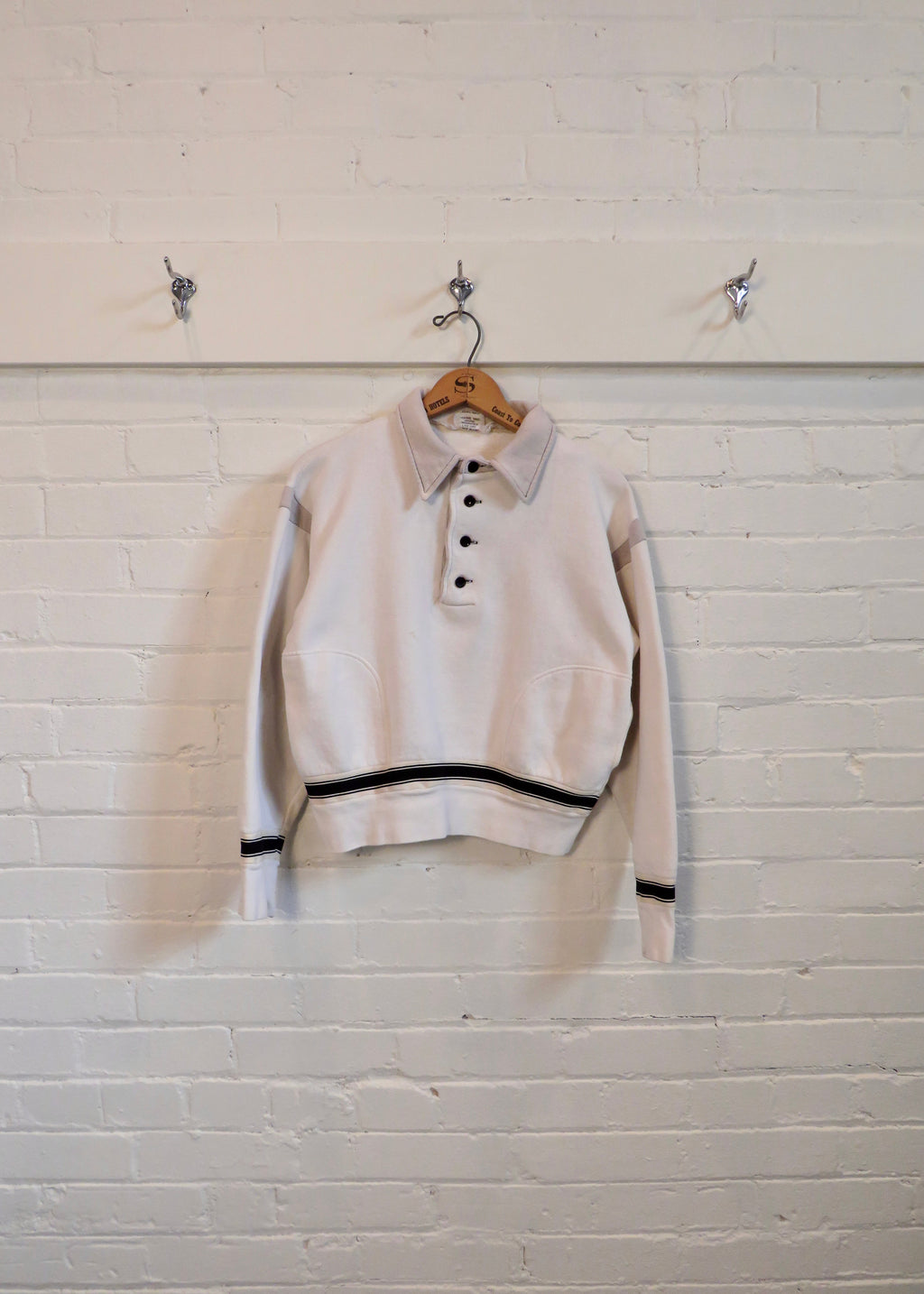 1970s Cropped Collared Sweatshirt