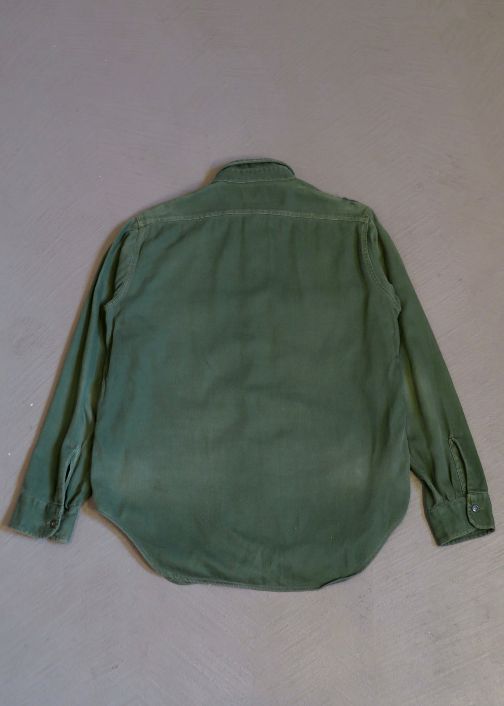 1940s Bouldercord Green Cotton Whipcord Overshirt