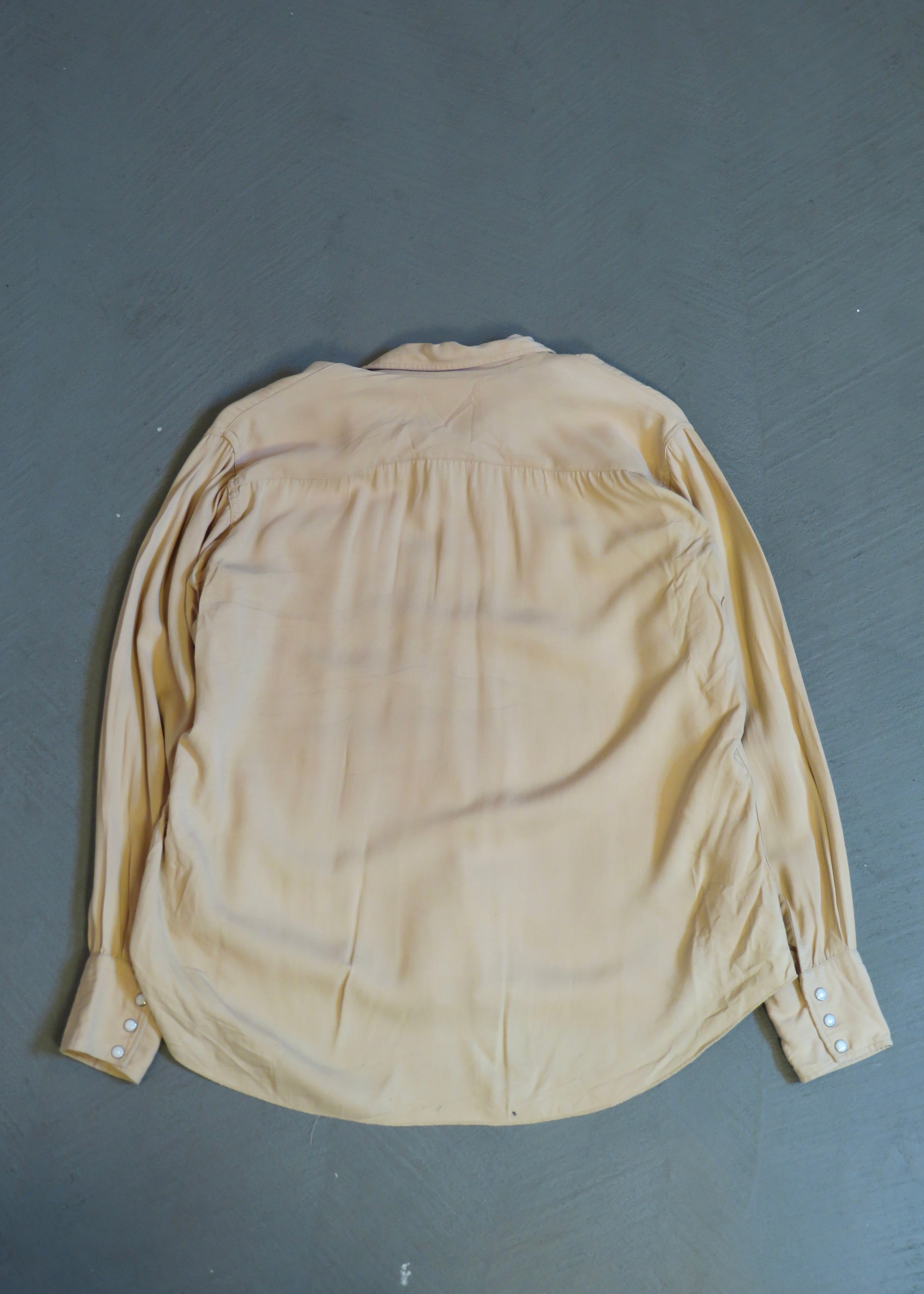 1950s One-O-One 101 Gabardine Pearl Snap Western Shirt