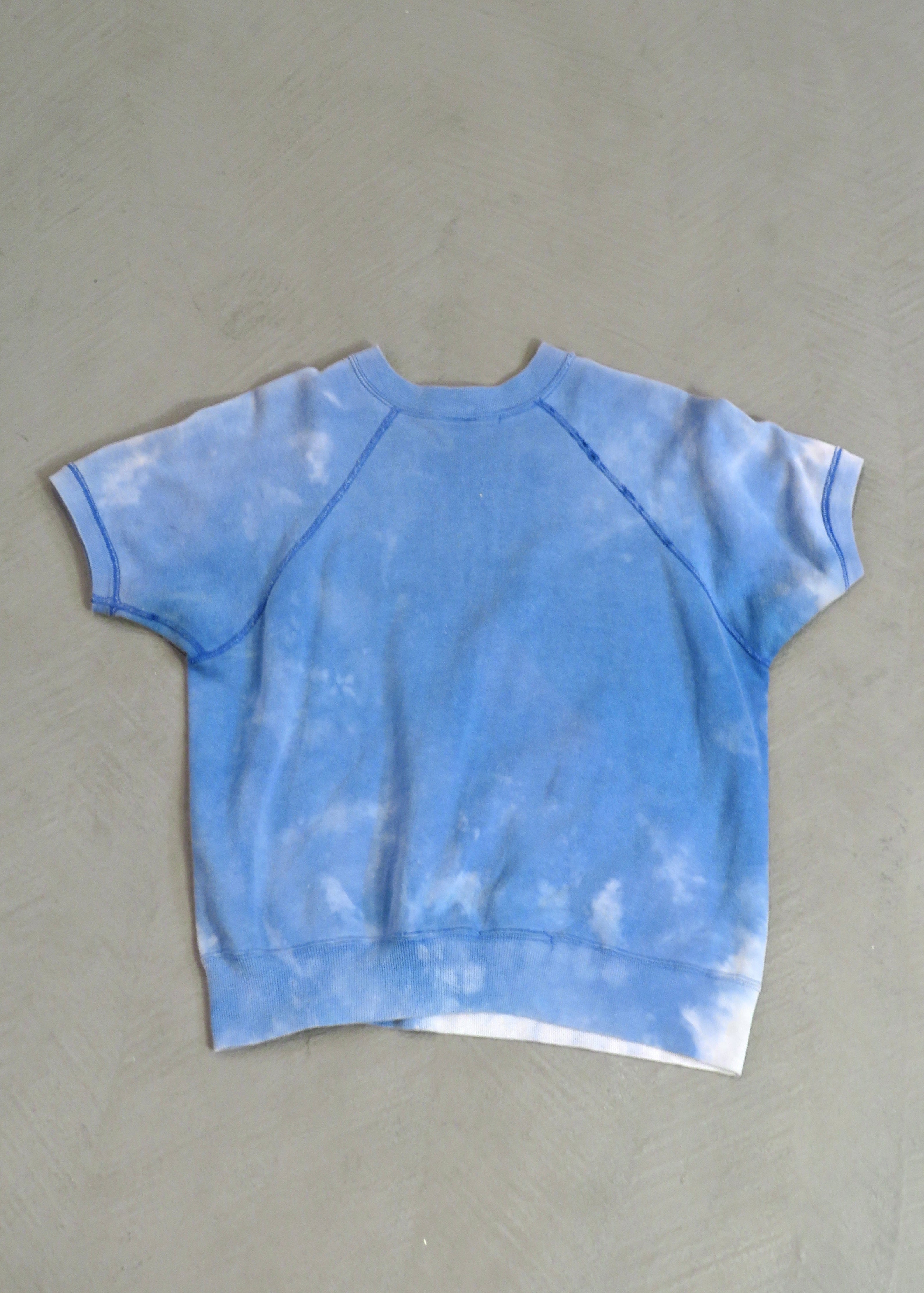 1960s Oklahoma Christian College Sun Faded Short Sleeved Sweatshirt