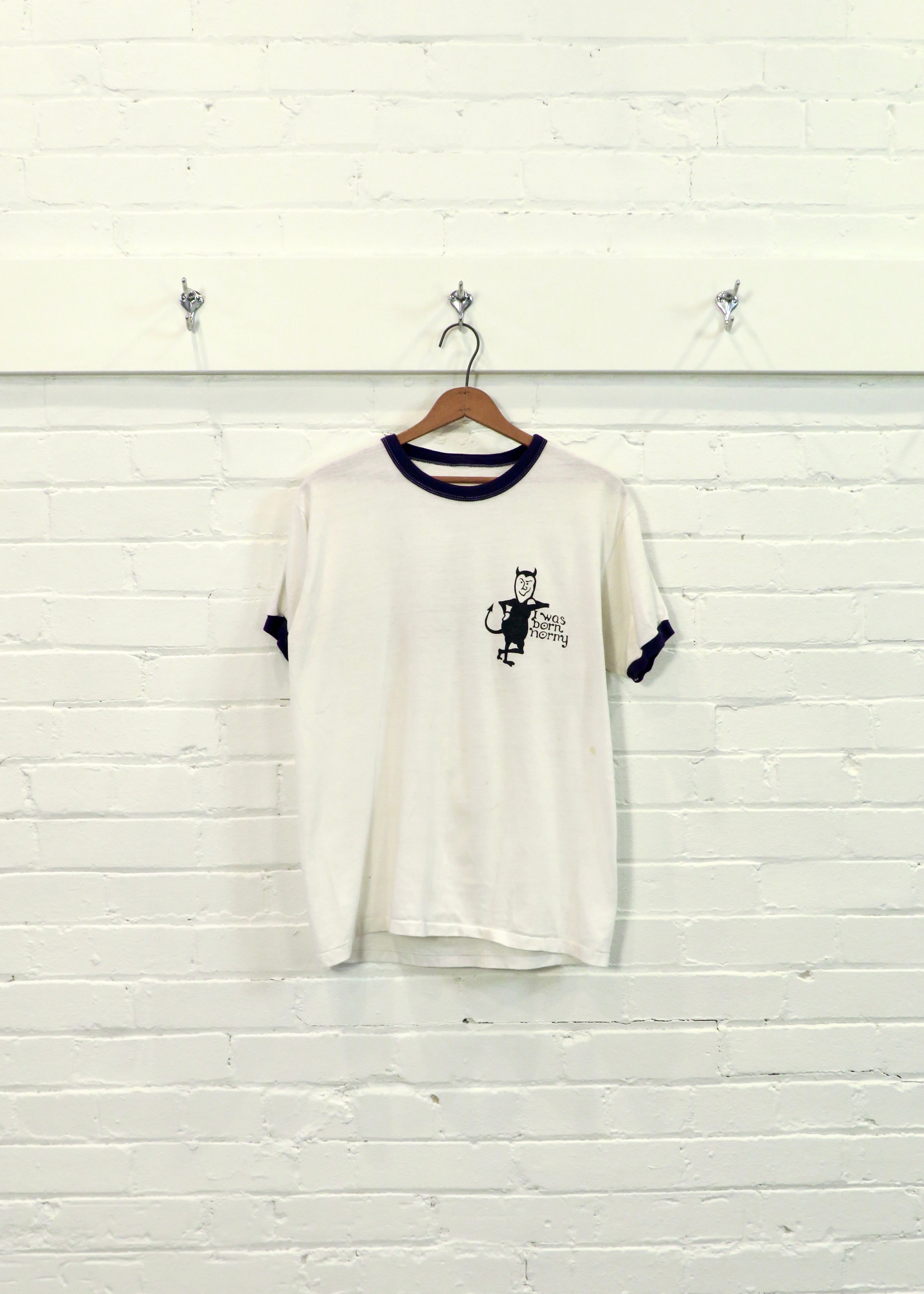 1990s Suzuki Motocross Horny Devil Ringer T-Shirt