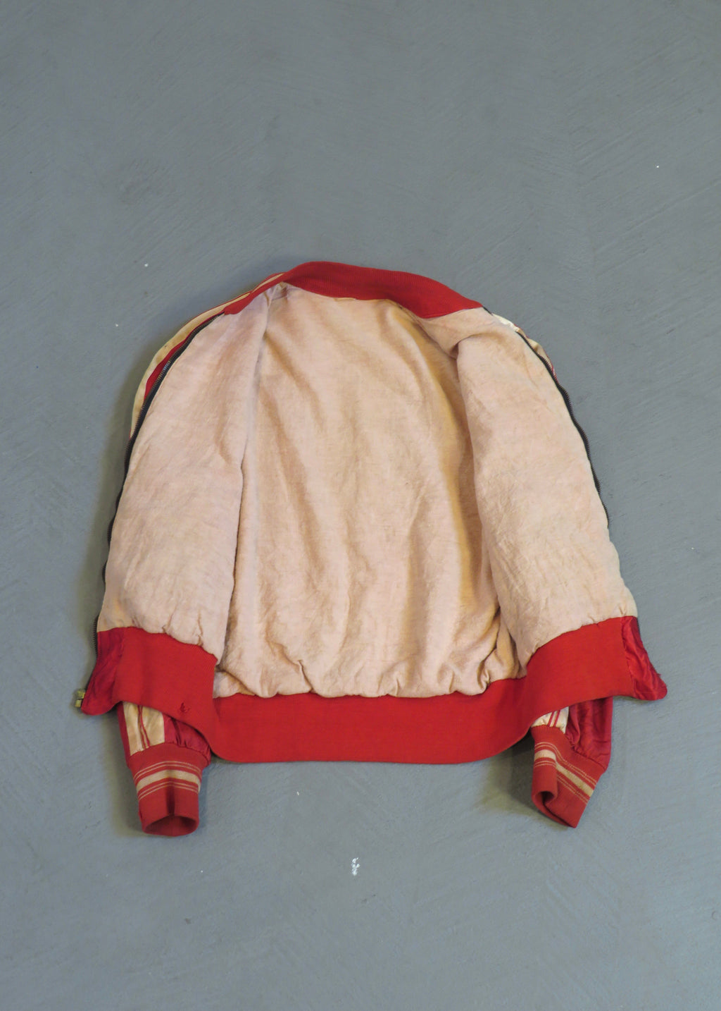 1960s Red Satin Bomber Jacket