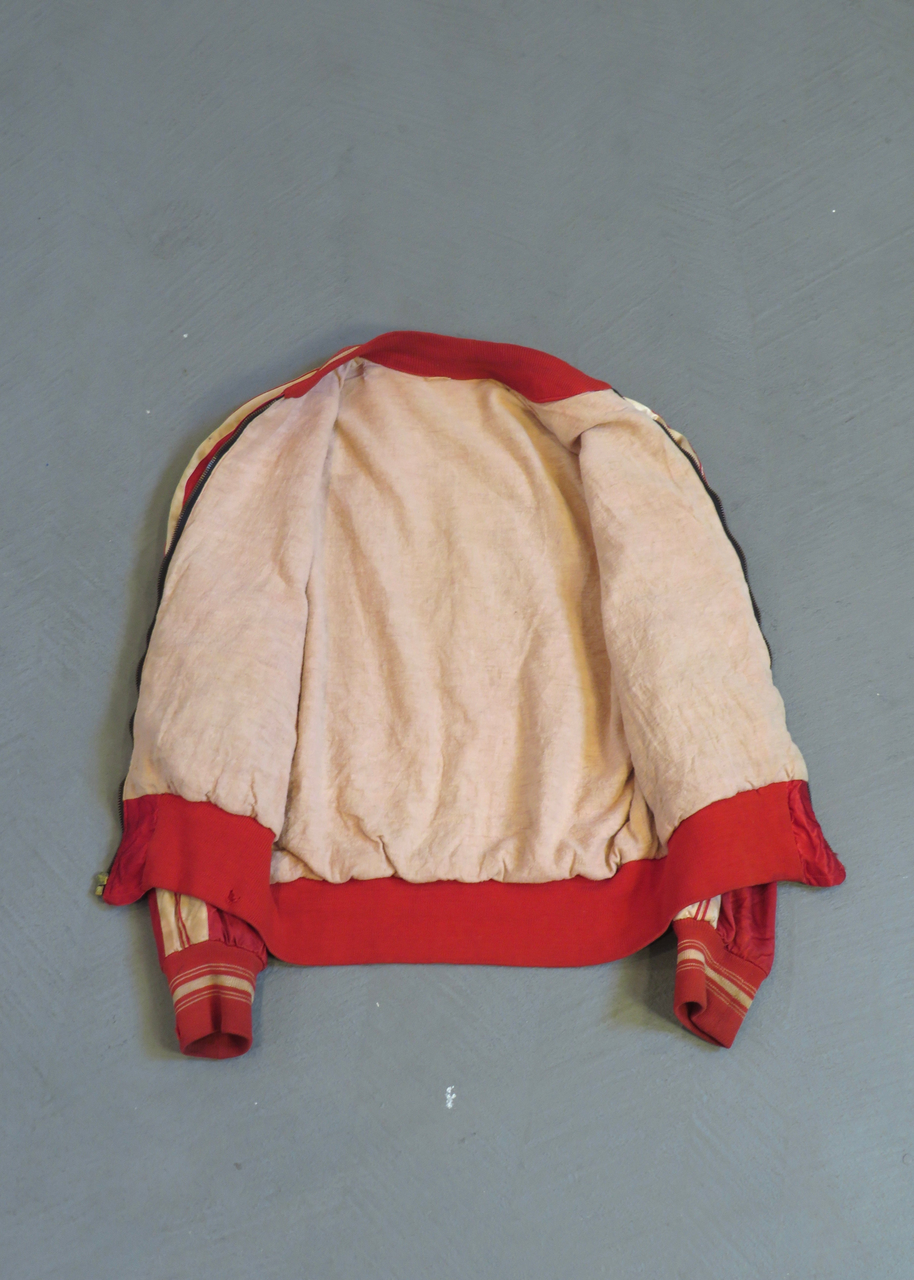 1960s Red Satin Bomber Jacket
