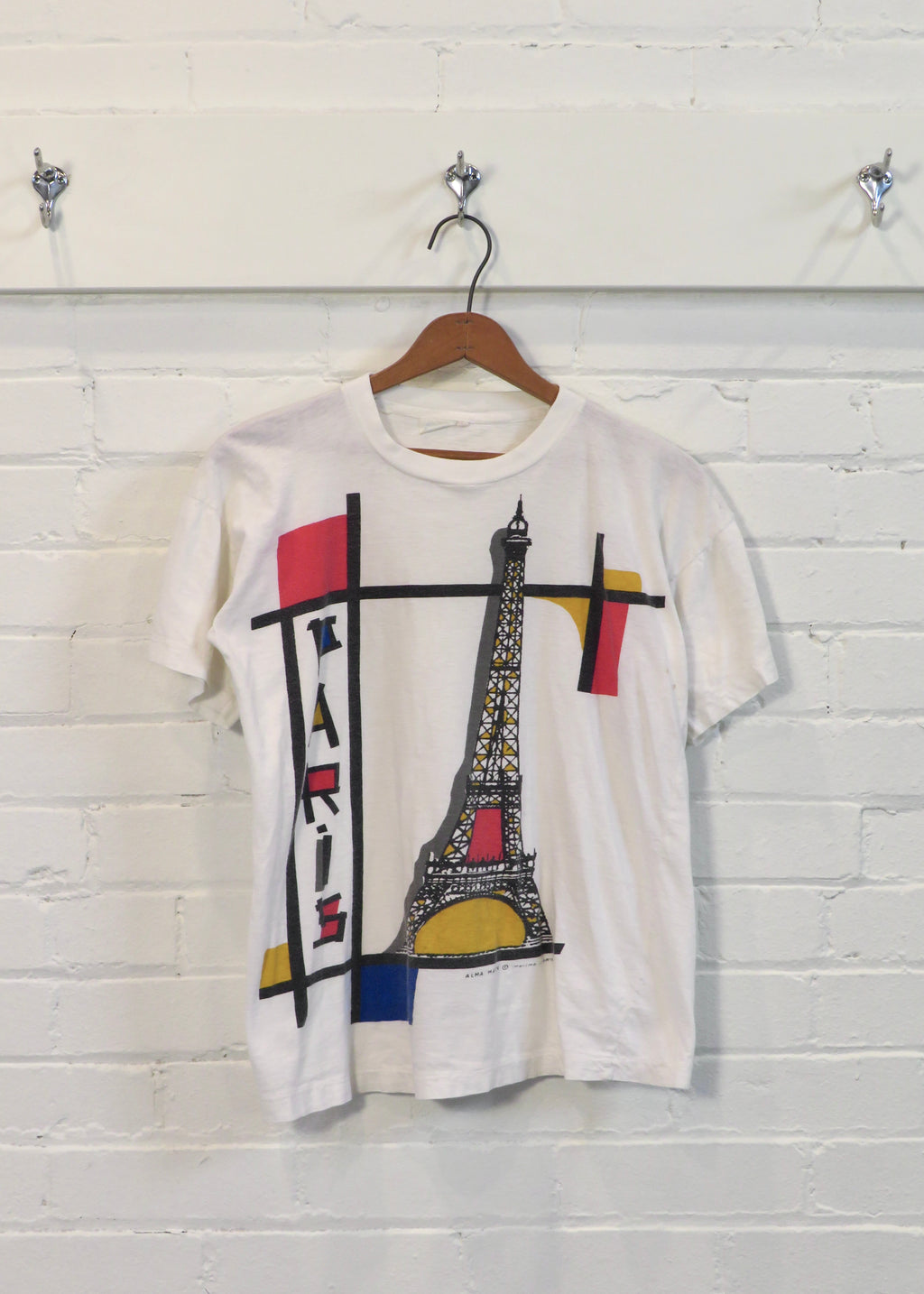 1990s Paris Mondrian Souvenir T-Shirt | S
