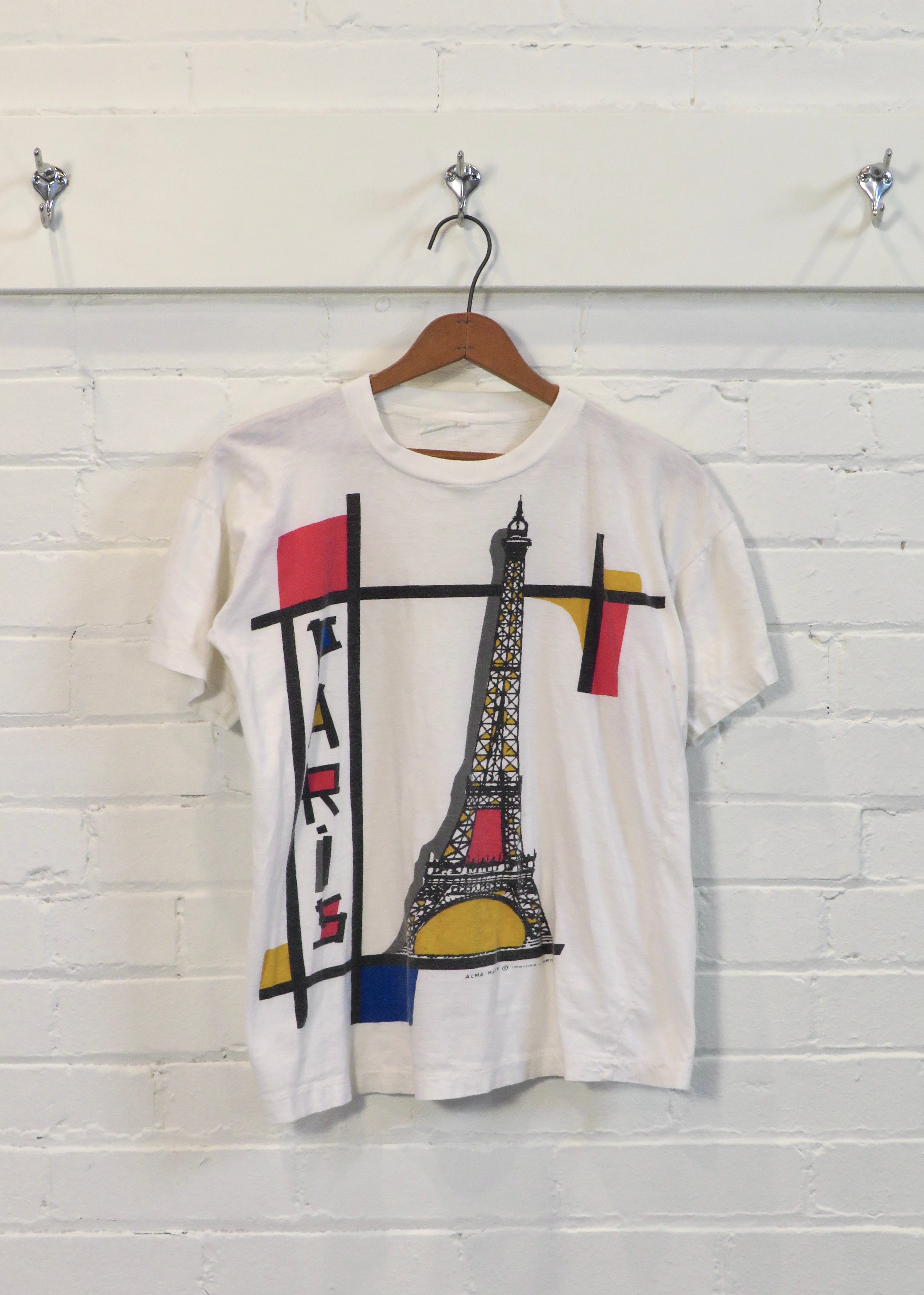 1990s Paris Mondrian Souvenir T-Shirt | S