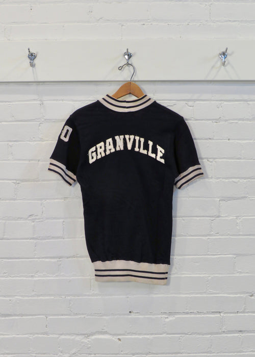 1930s/1940s Rayon Blend Granville Mock Neck Jersey