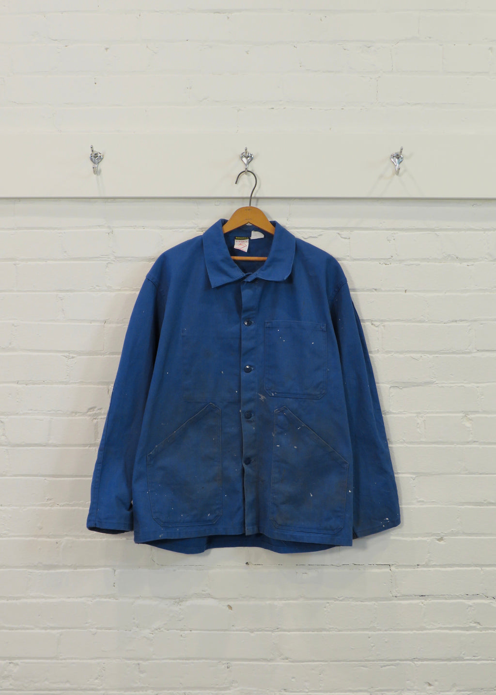 1980s Distressed Blue European Chore Jacket