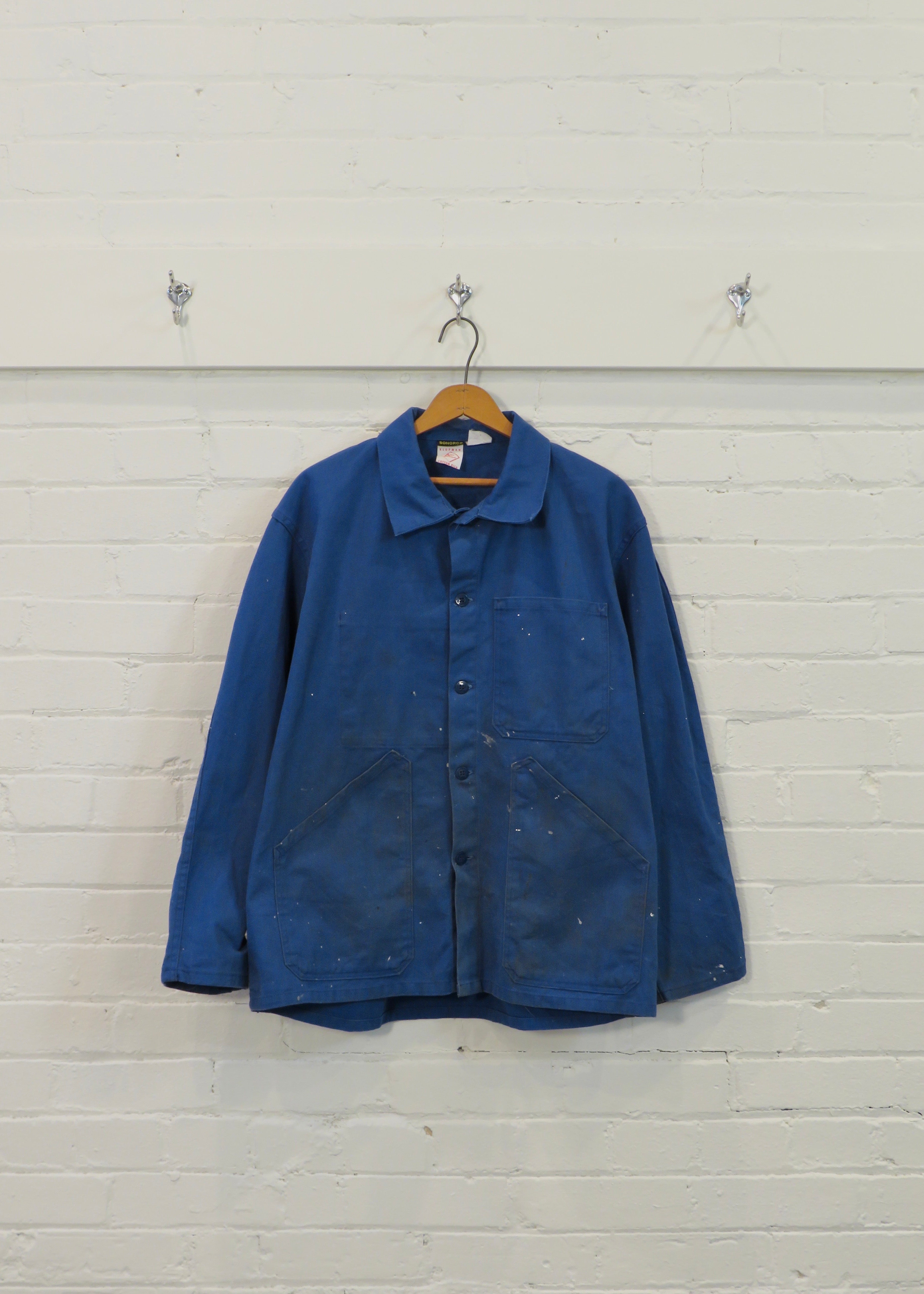 1980s Distressed Blue European Chore Jacket