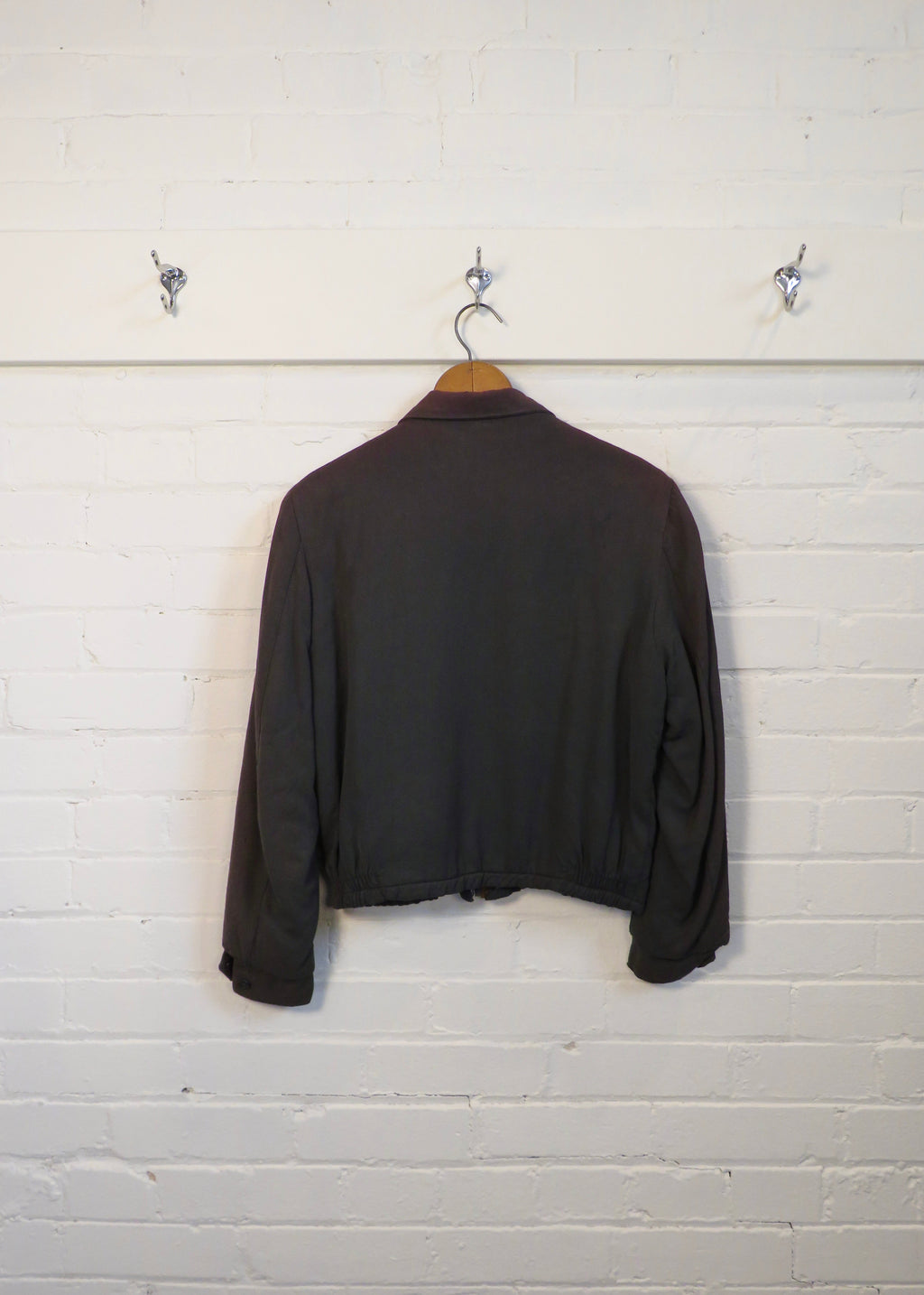 1950s Green/Grey Cropped Rayon Ricky Jacket