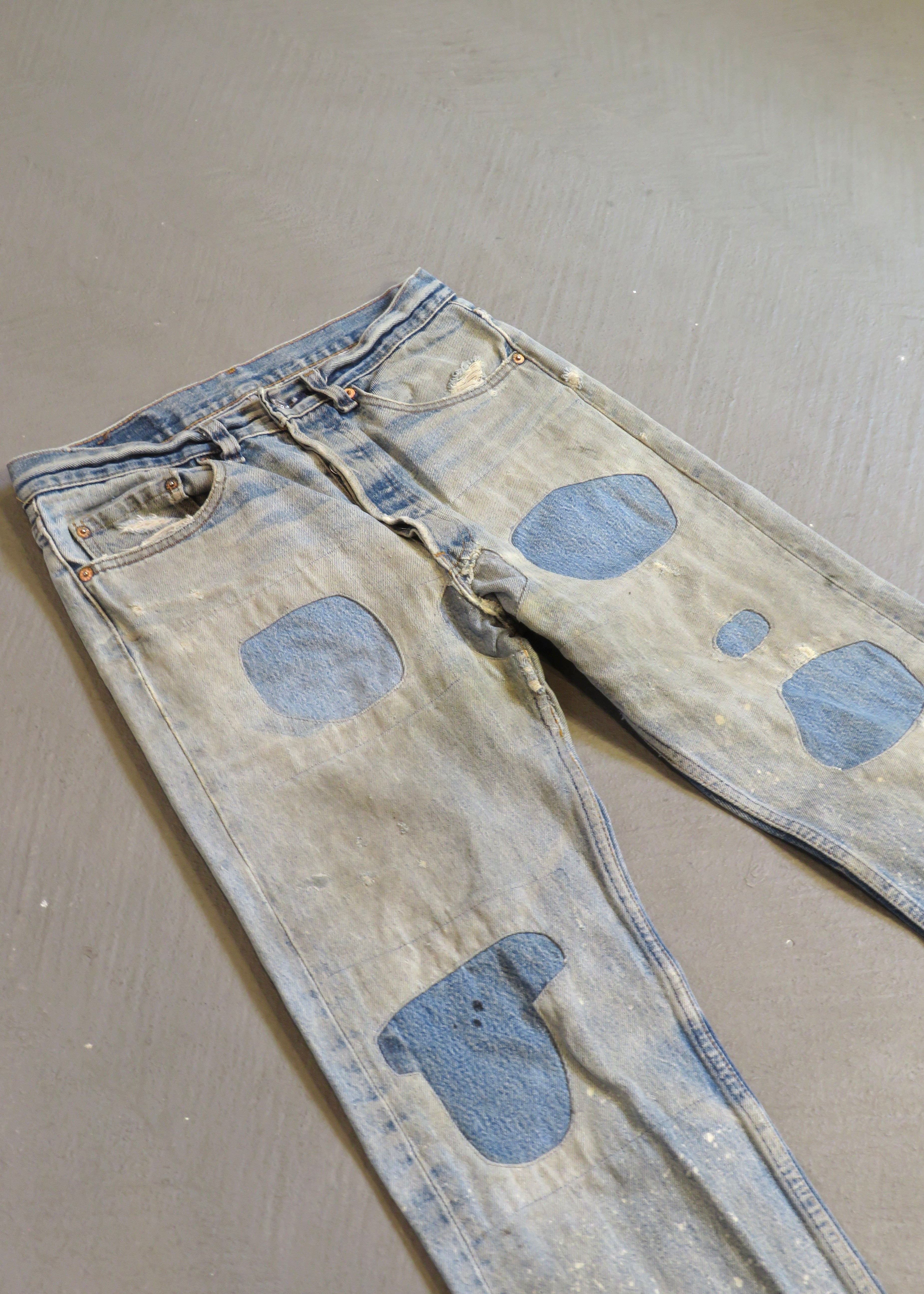 1990s Levi's 501 Heavily Repaired Jeans