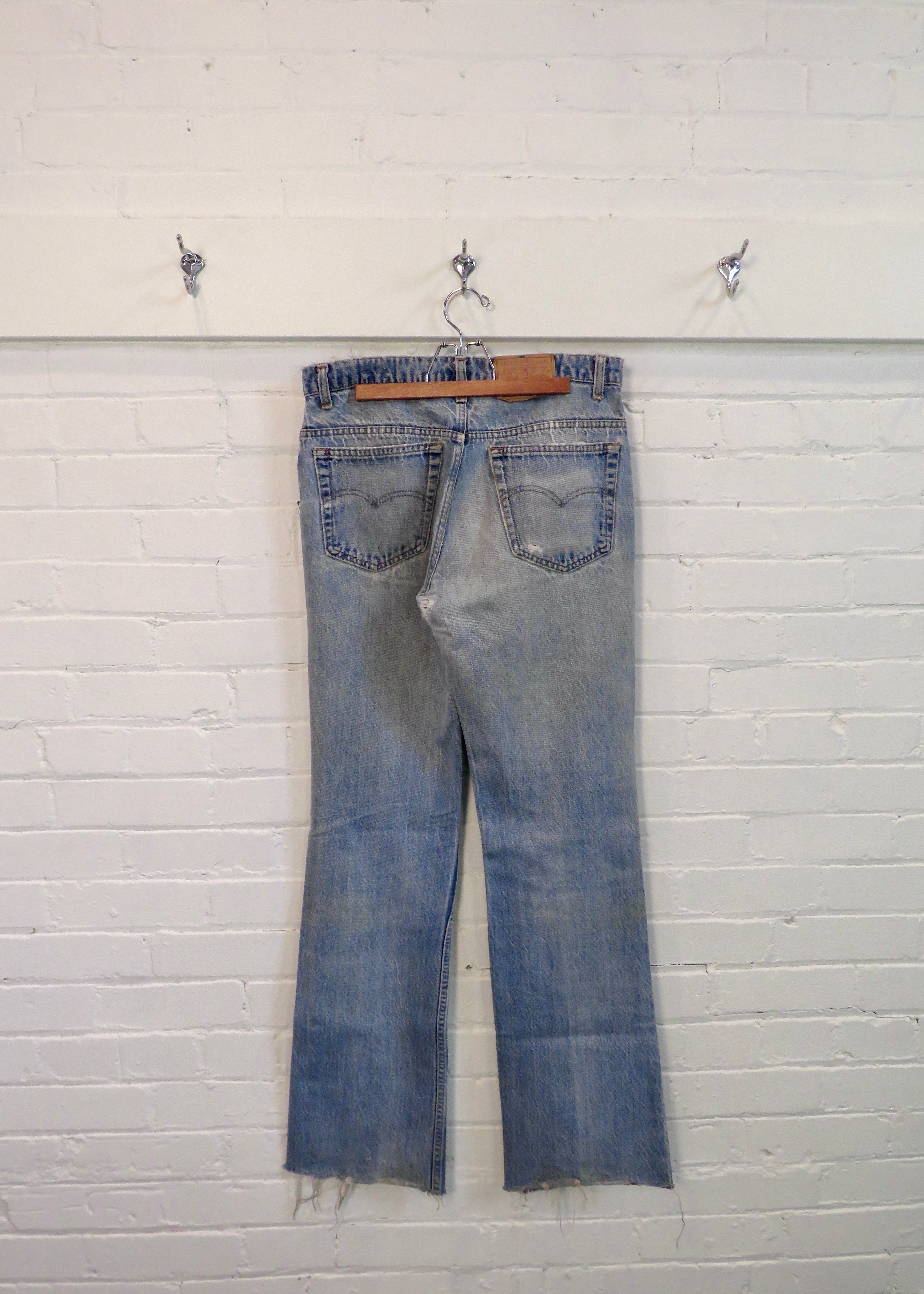1990s Levi's 517 Raw Hem Flared Jeans