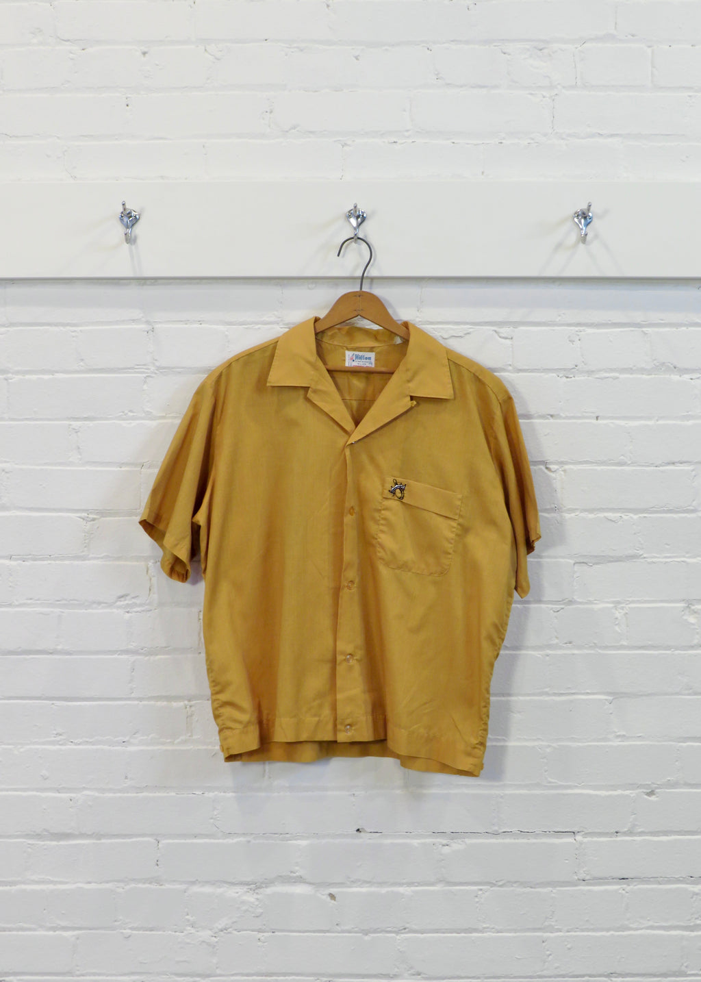 1960s Boxy Yellow Bingham Willamette Bowling Shirt