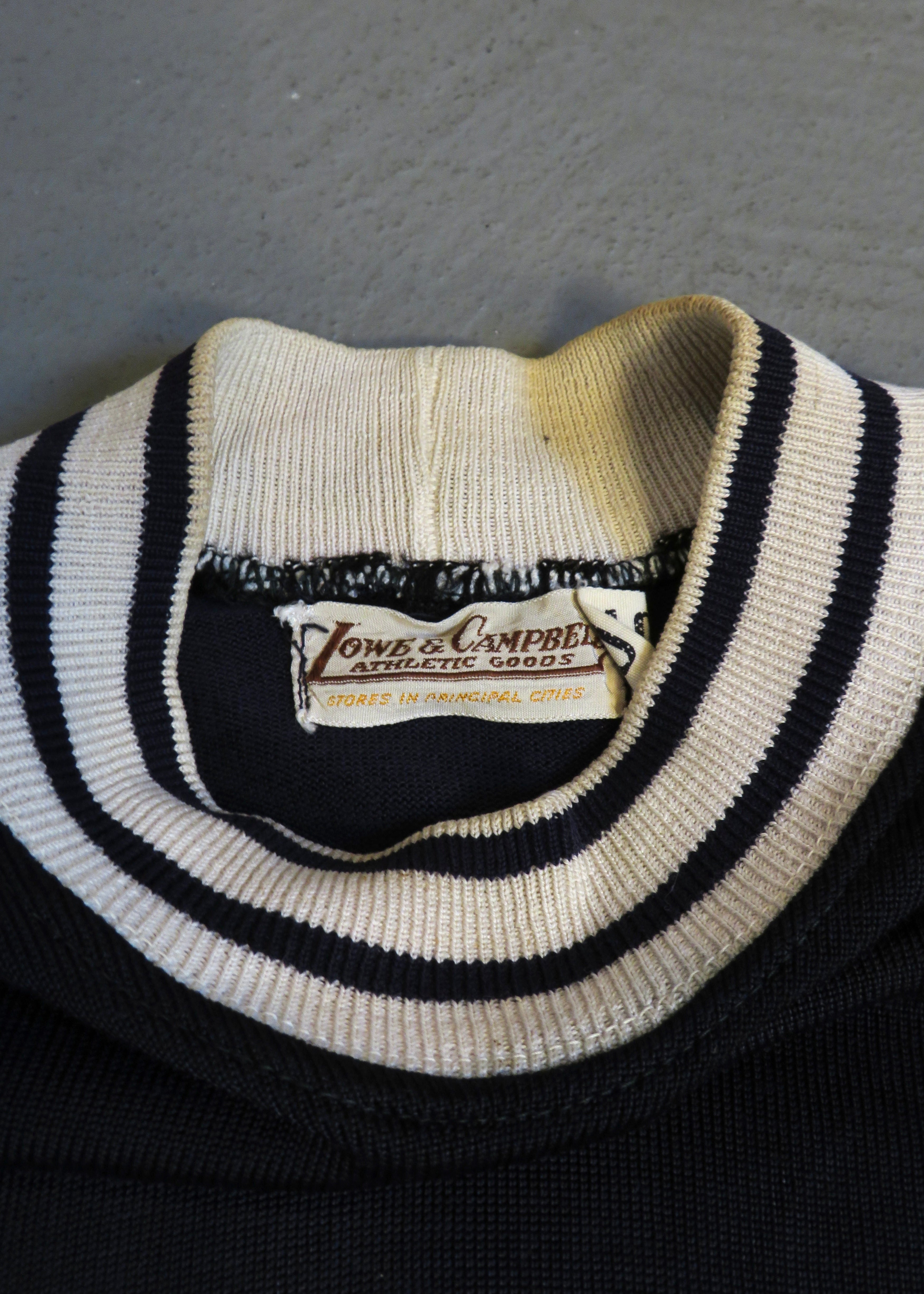 1930s/1940s Rayon Blend Granville Mock Neck Jersey