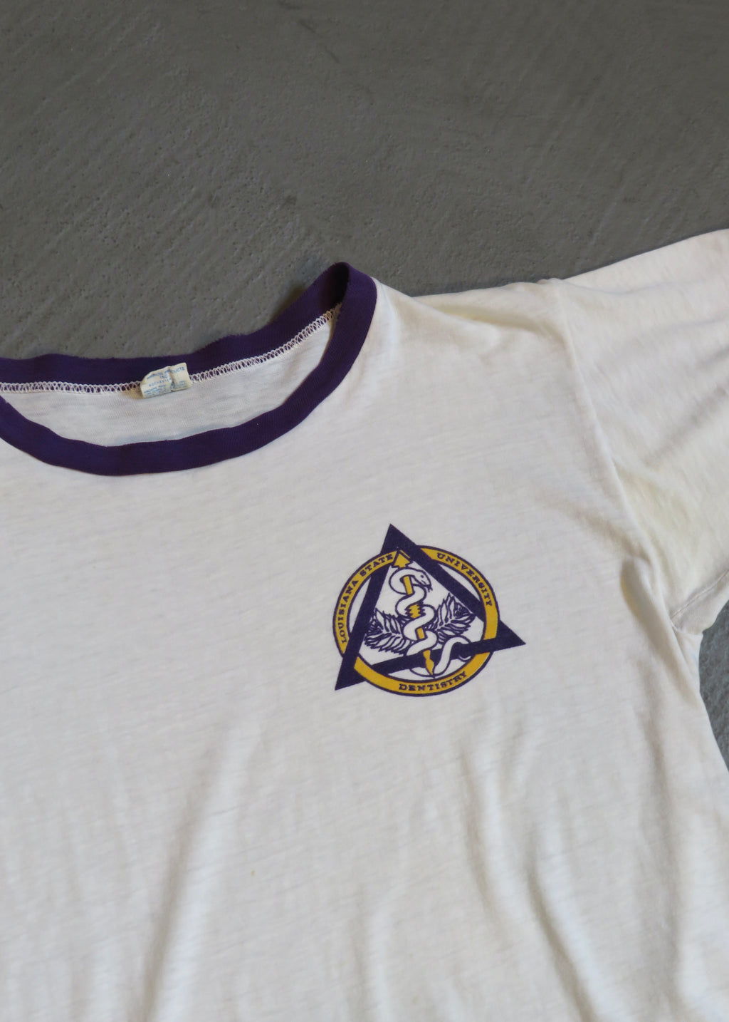 1970s LSU Dentistry Ringer T-Shirt | S