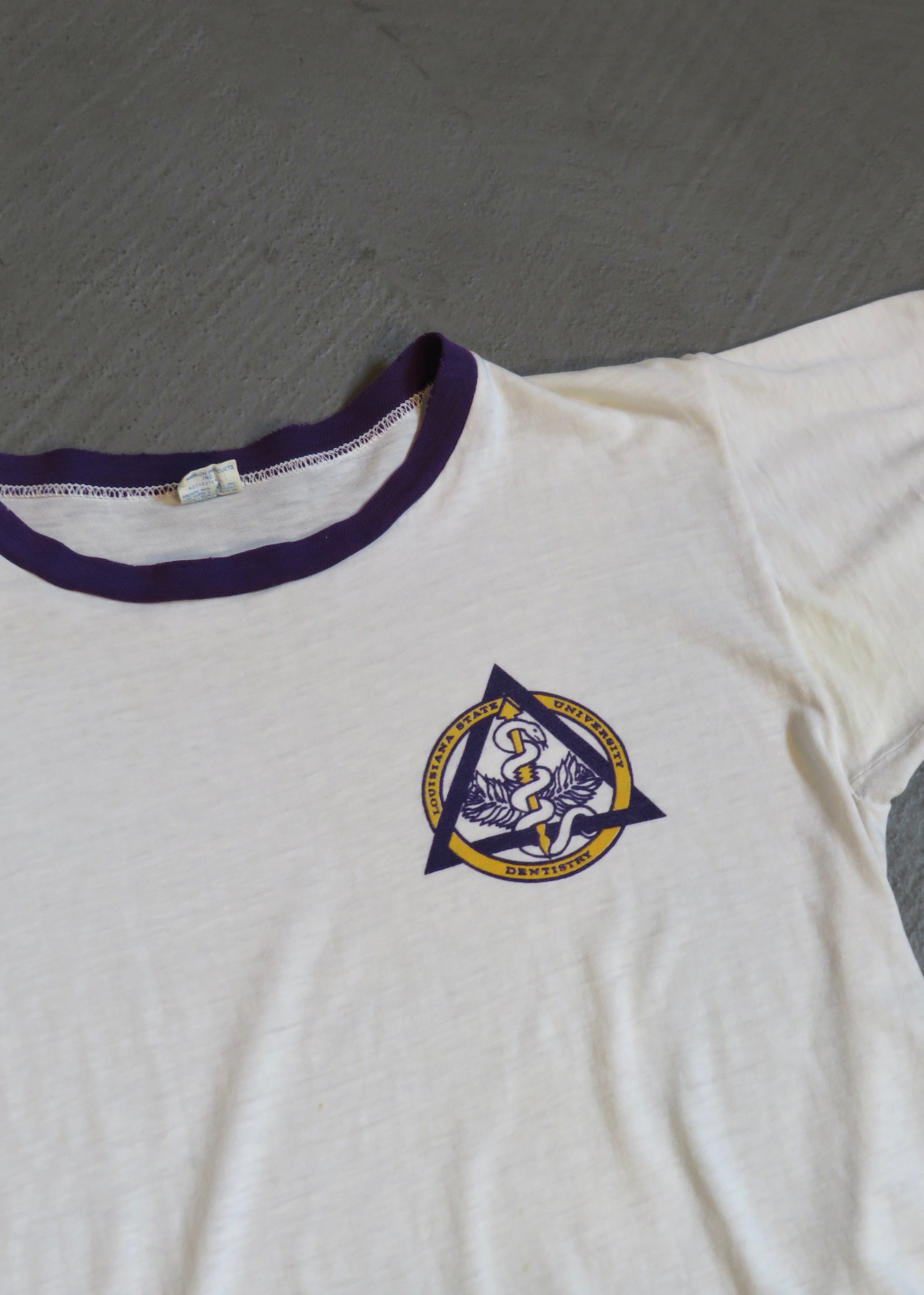 1970s LSU Dentistry Ringer T-Shirt | S