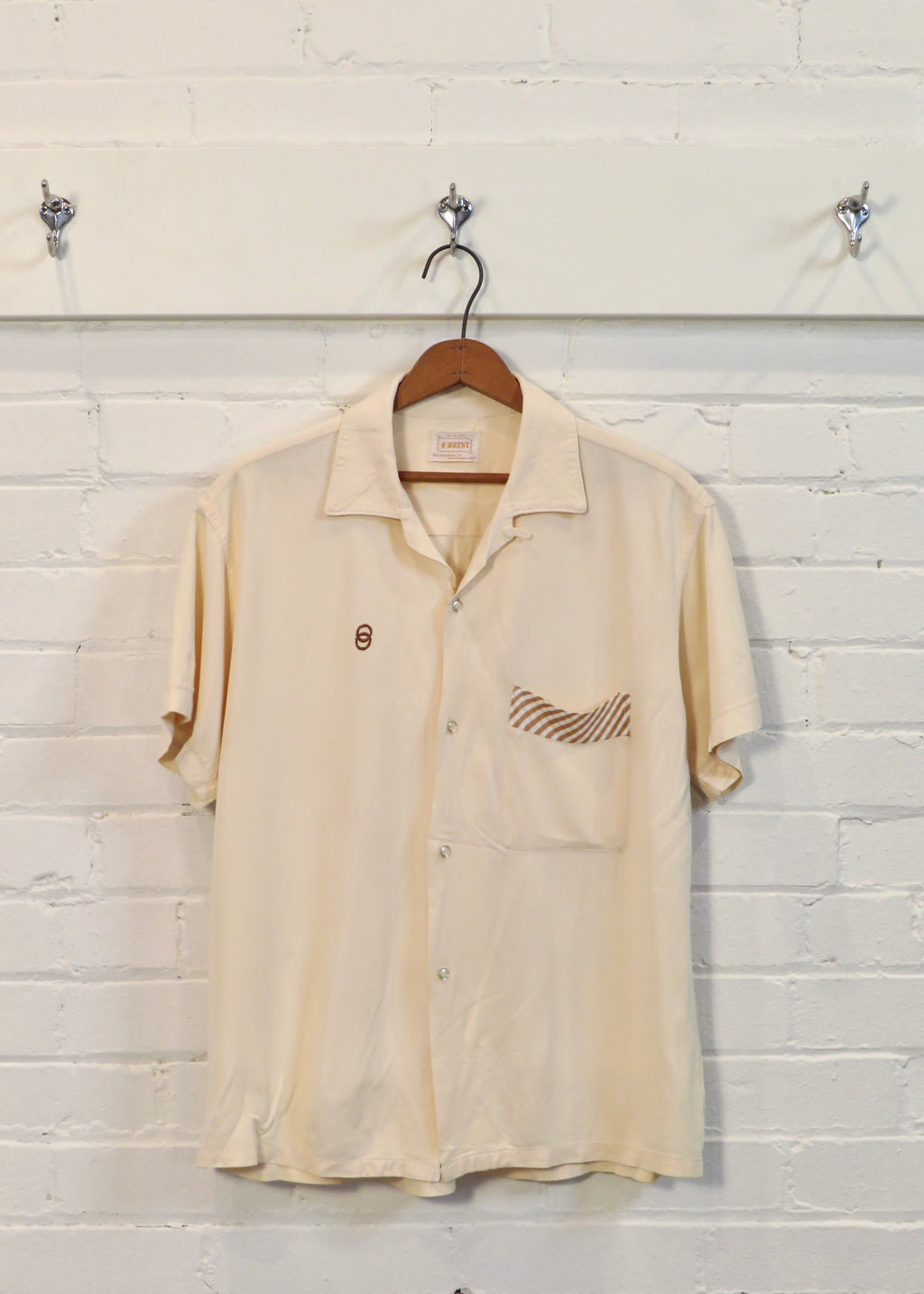 1950s Pocket Accent Loop Collar Shirt | L