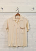 1950s Pocket Accent Loop Collar Shirt | L