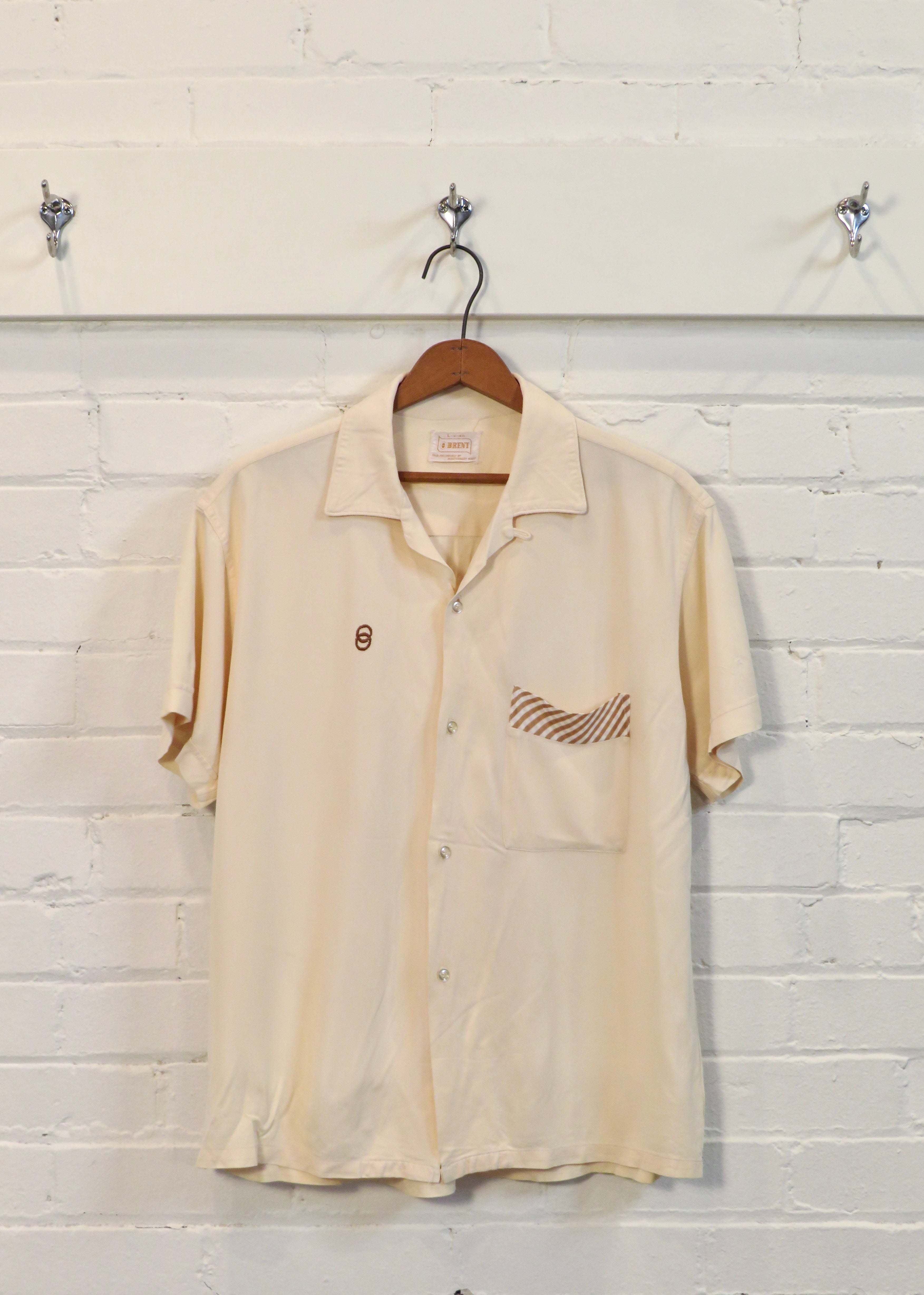 1950s Pocket Accent Loop Collar Shirt | L